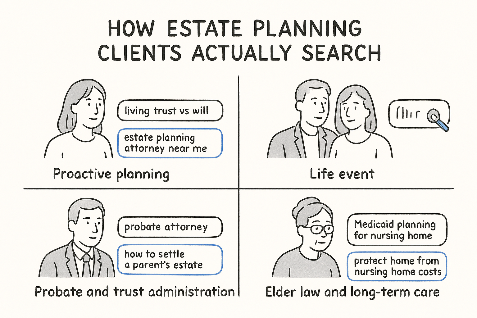 How estate planning clients actually search