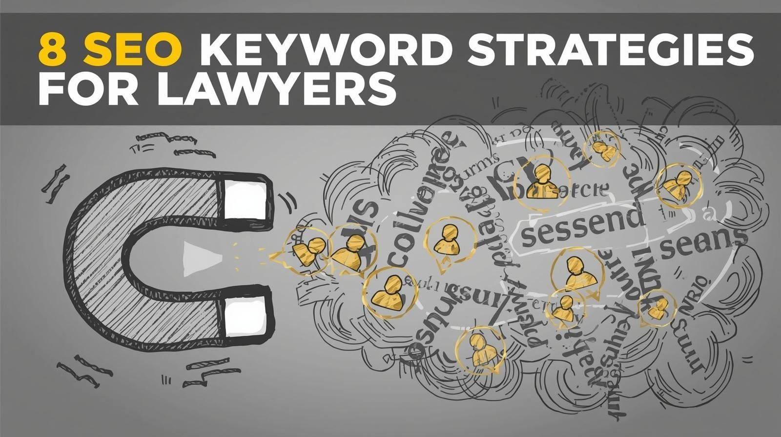 8 SEO Keyword Strategies for Lawyers to Attract High-Value Cases — featured image for GavelGrow blog article
