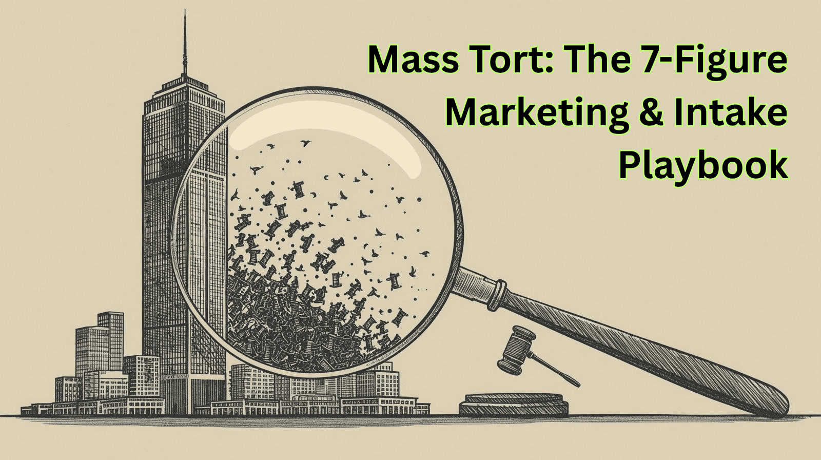 Mass Tort: The 7-Figure Marketing & Intake Playbook — featured image for GavelGrow blog article