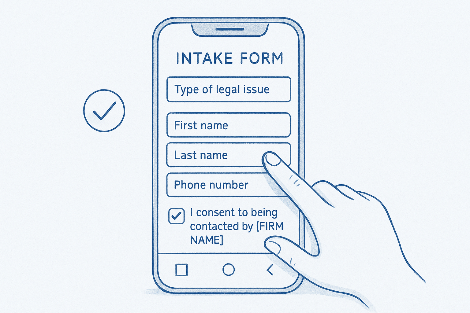 A mobile-optimized intake form