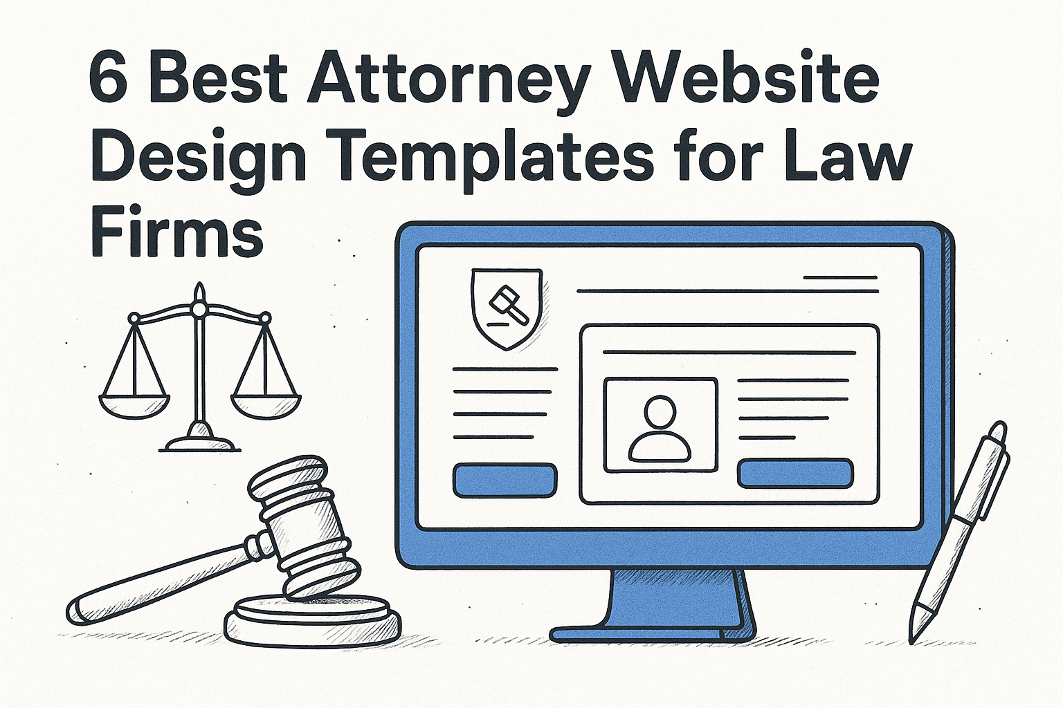 6 Best Attorney Website Design Templates for Law Firms — featured image