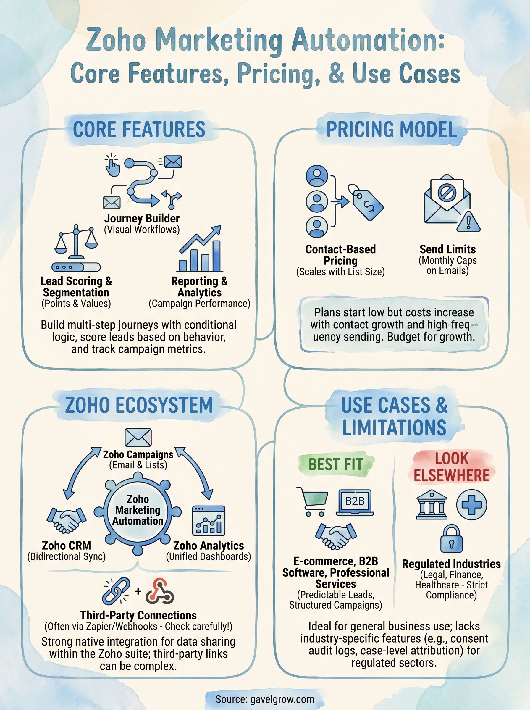 zoho marketing automation infographic