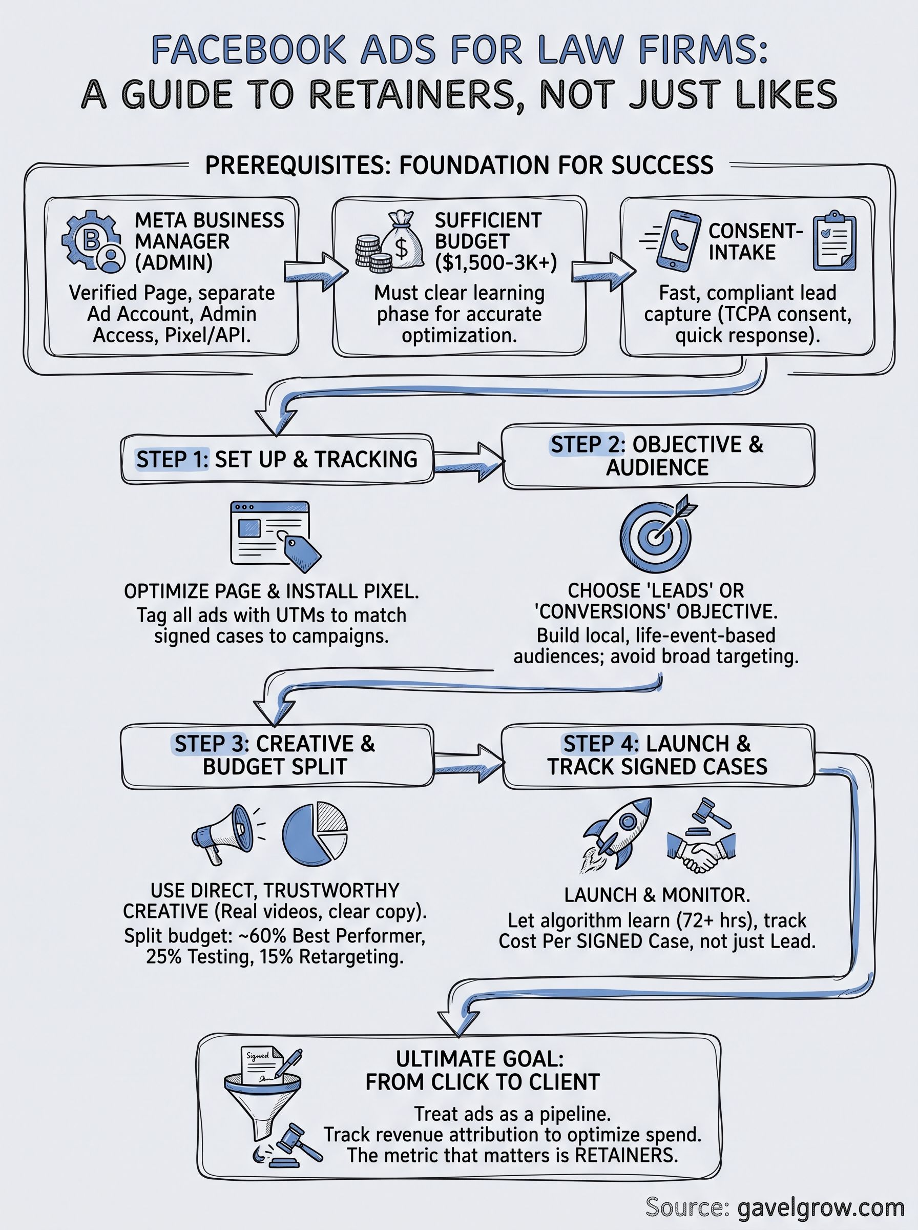 facebook ads for law firms infographic