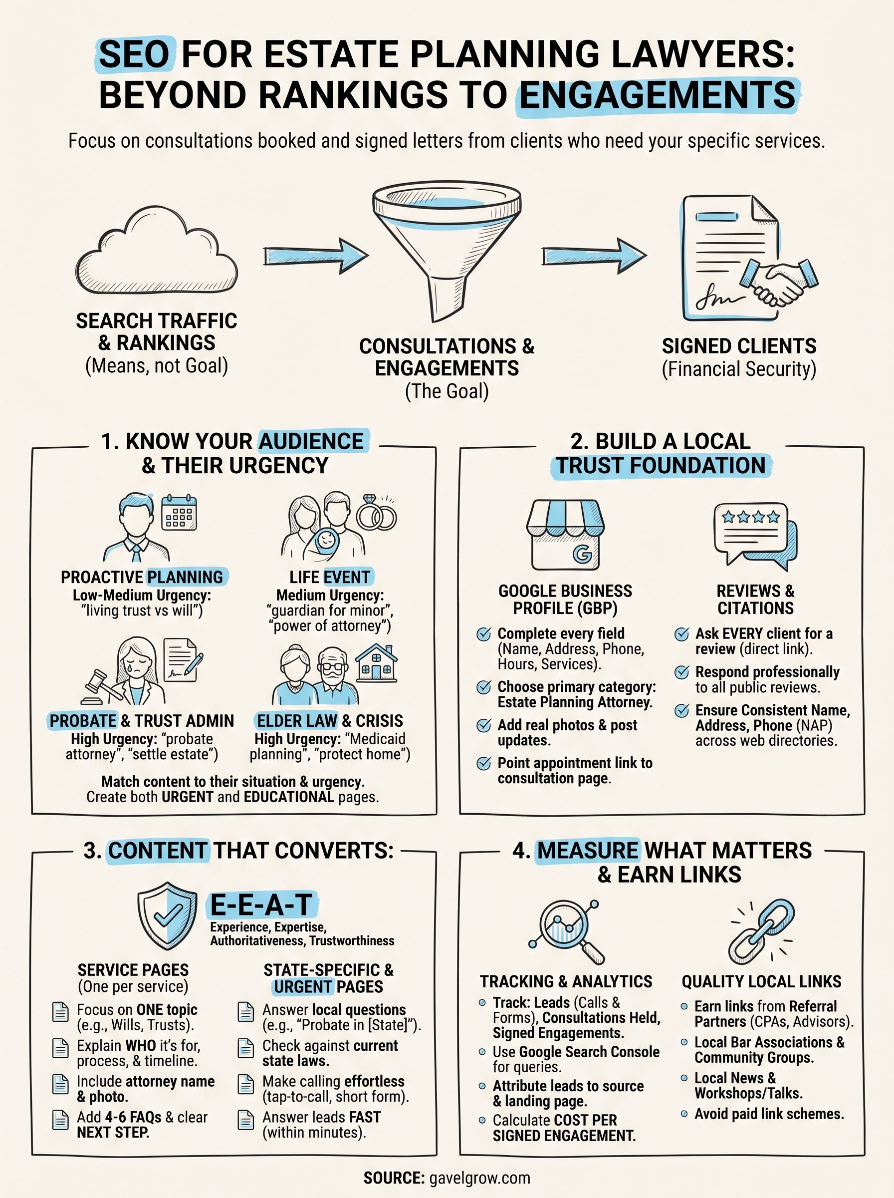 seo for estate planning lawyers infographic
