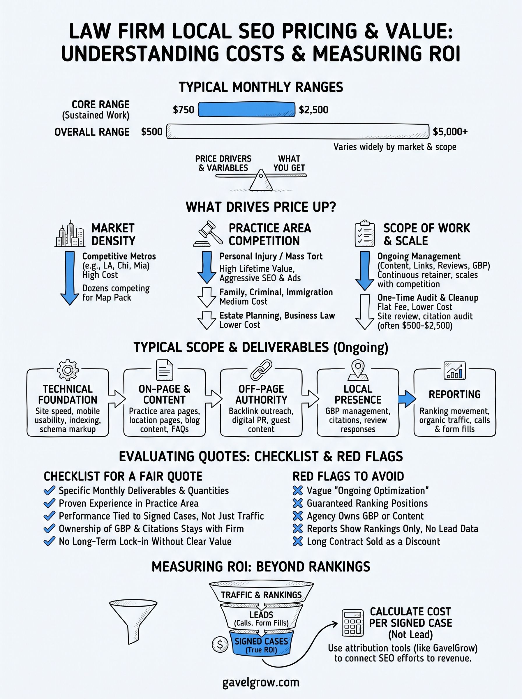 local seo services pricing infographic