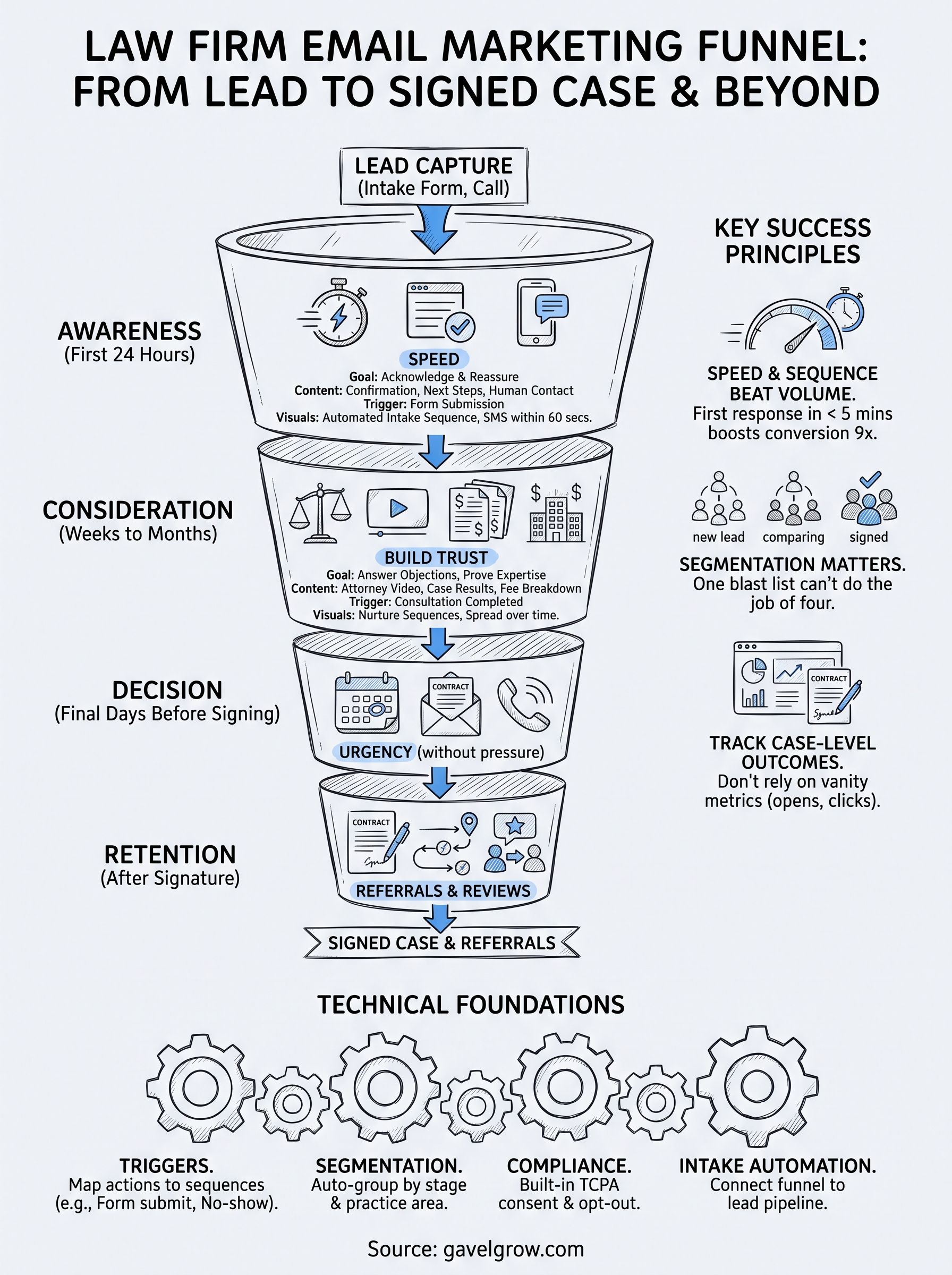 email marketing funnel infographic