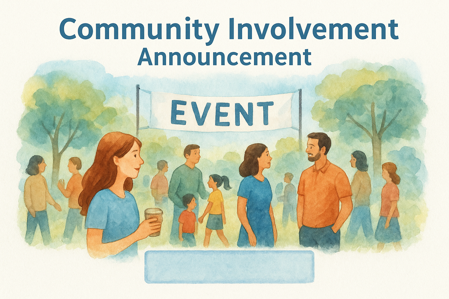9. Community involvement announcement template
