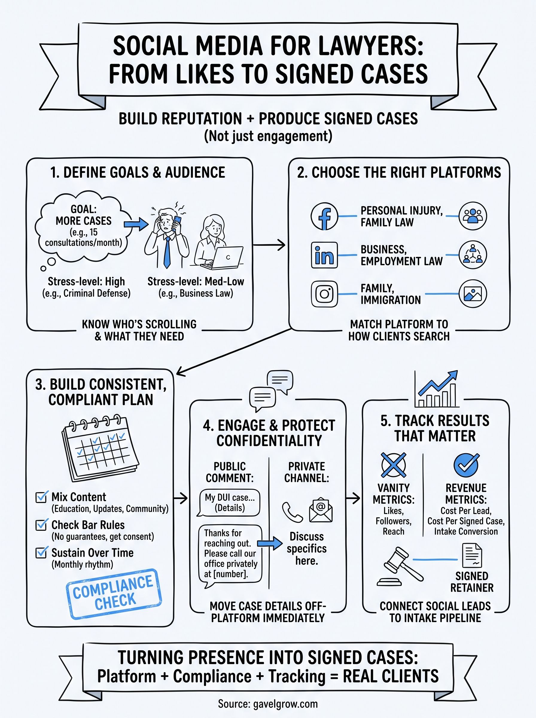 social media for lawyers infographic
