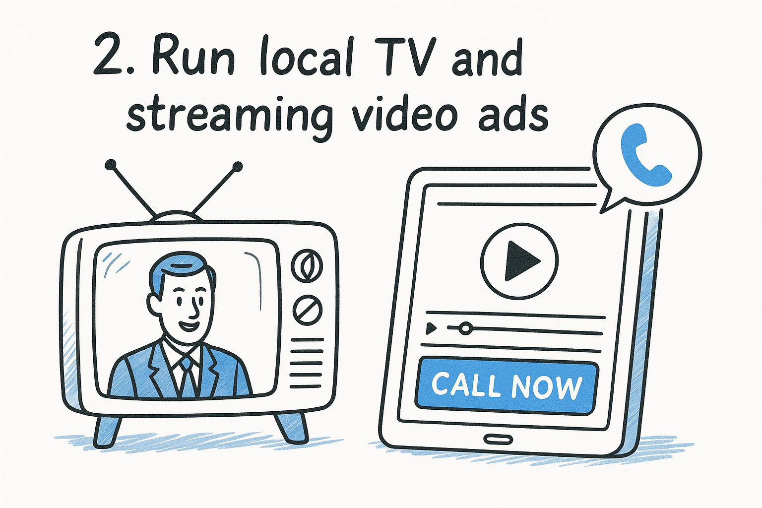 2. Run local TV and streaming video ads