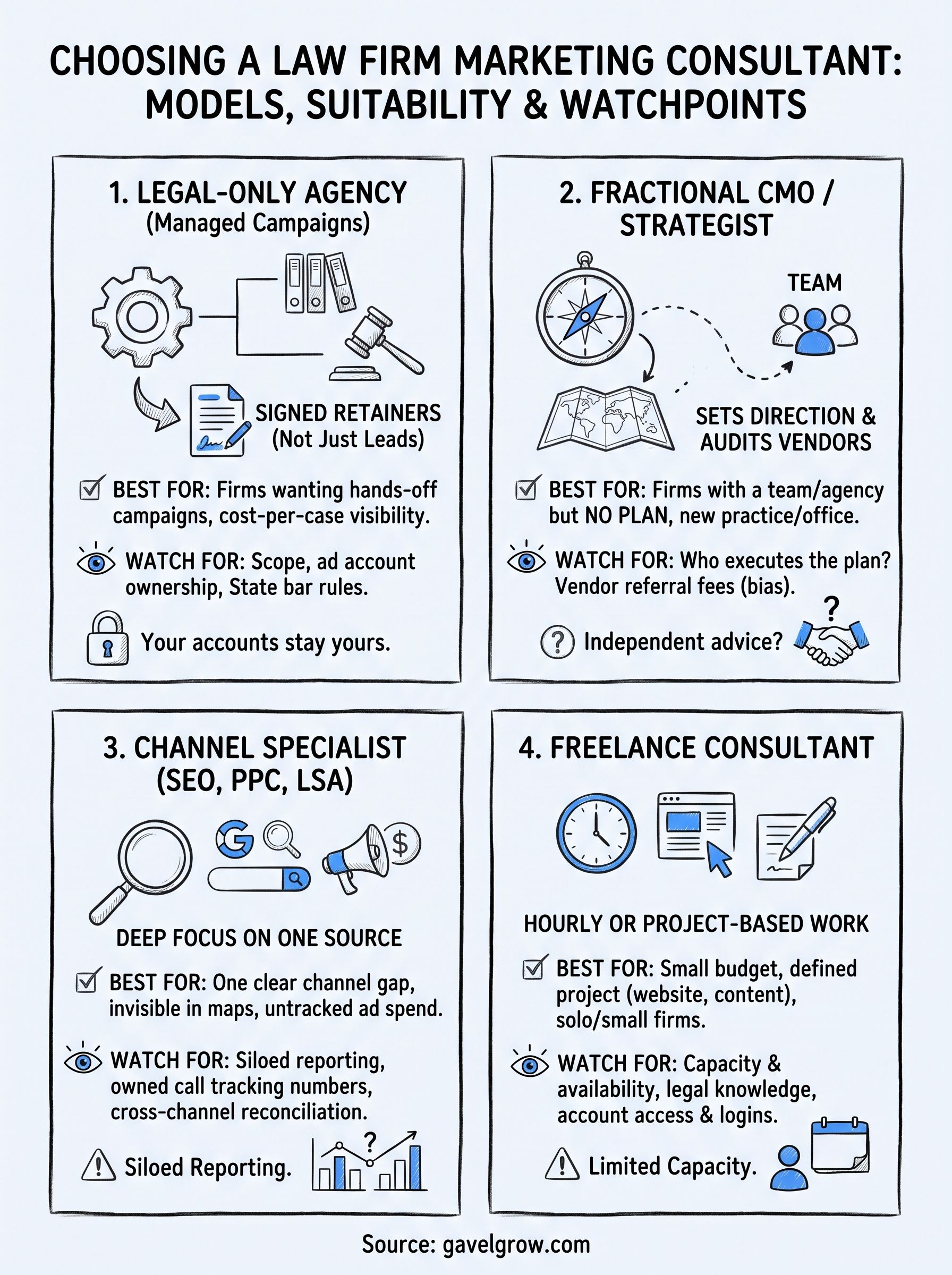 law firm marketing consultant infographic