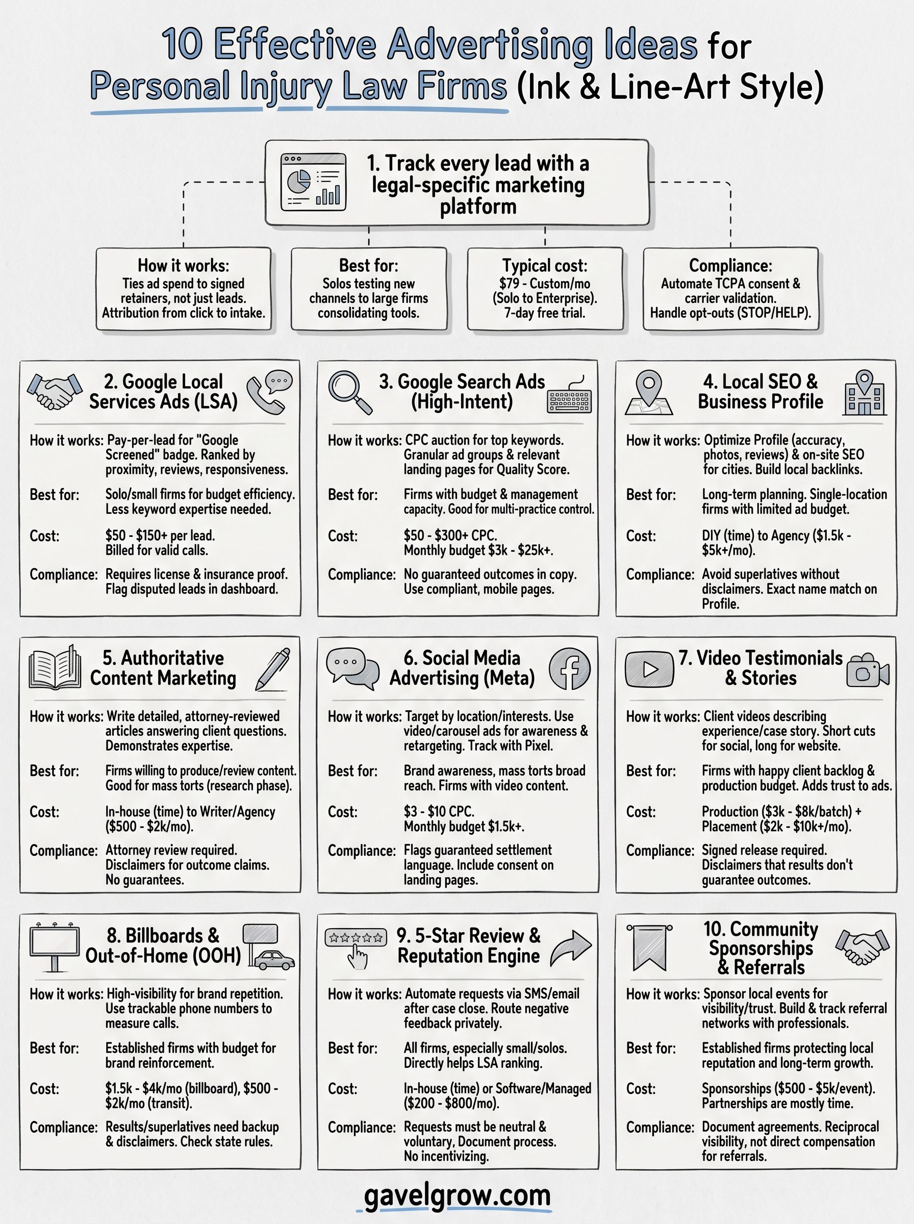 personal injury law firm advertising infographic