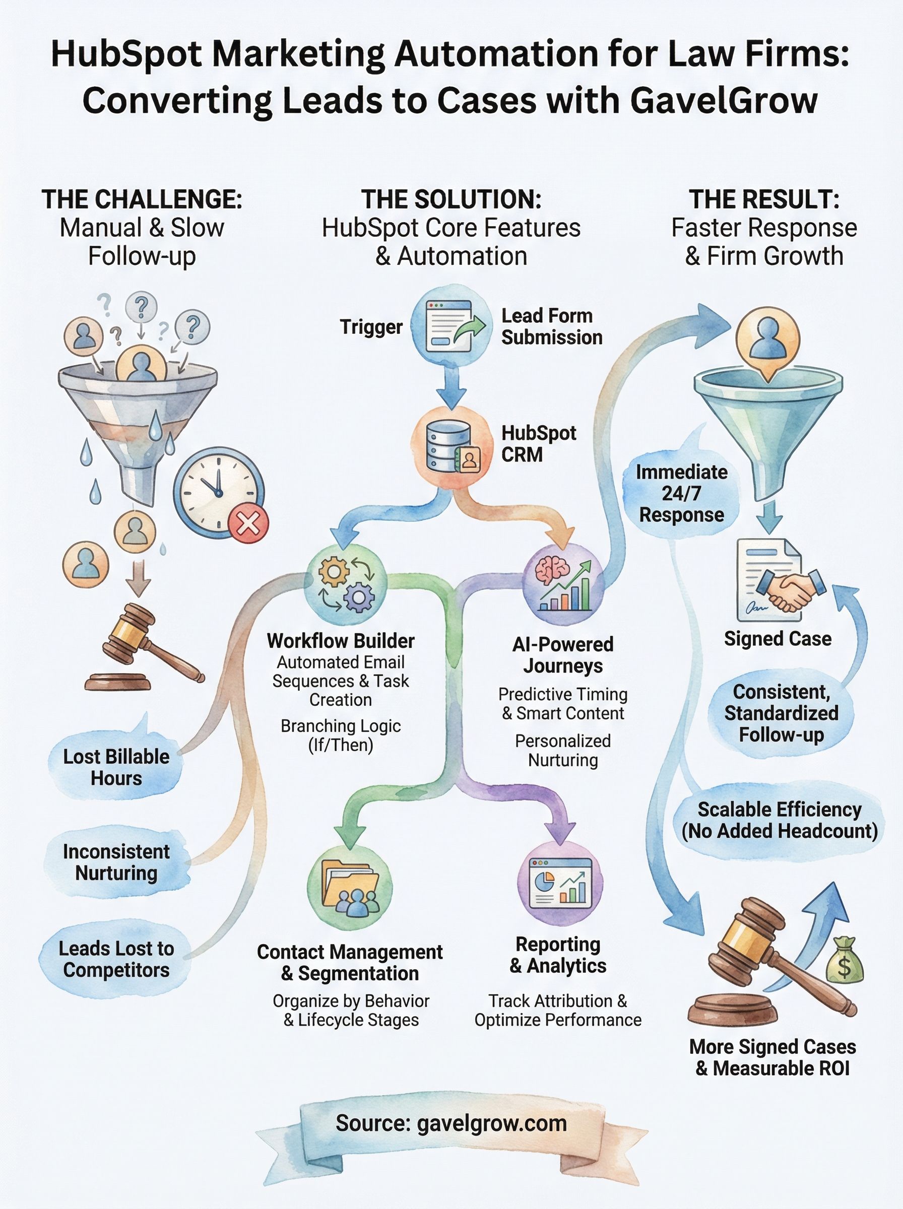 hubspot marketing automation infographic
