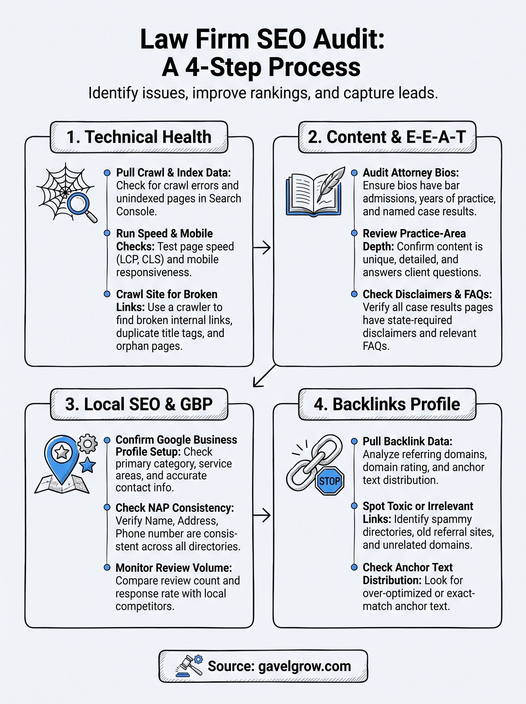 law firm seo audit infographic