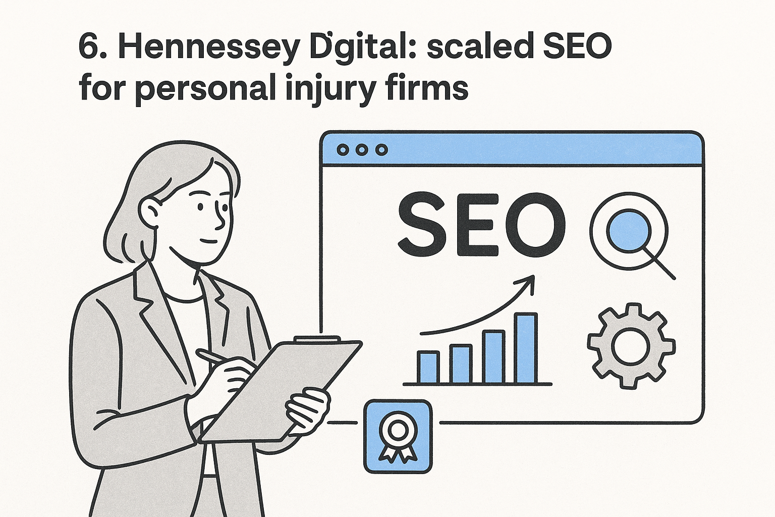6. Hennessey Digital: scaled SEO for personal injury firms