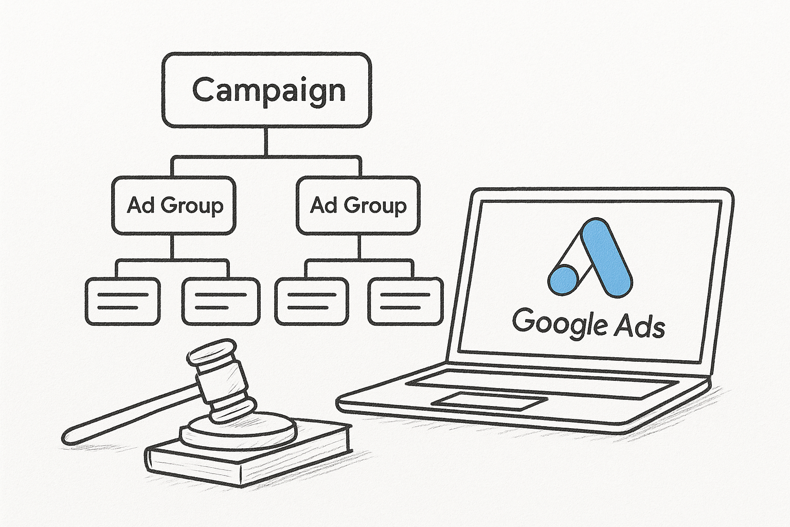 Build a tightly structured account before writing ads