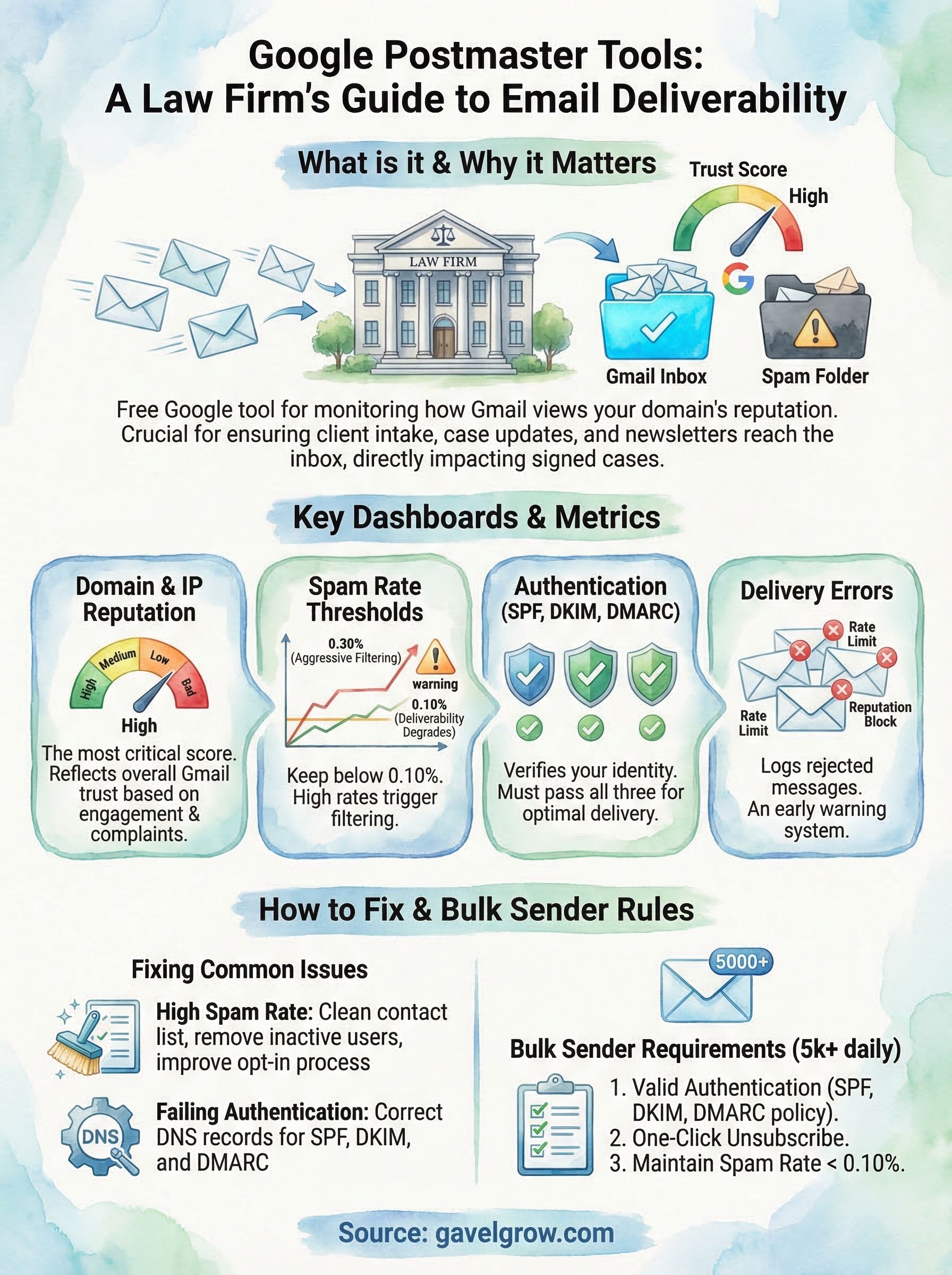 google postmaster tools infographic