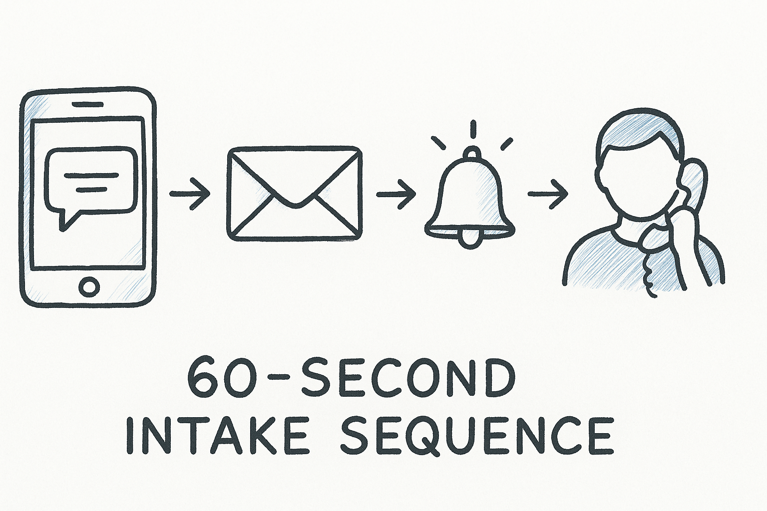 What does a 60-second intake sequence look like?