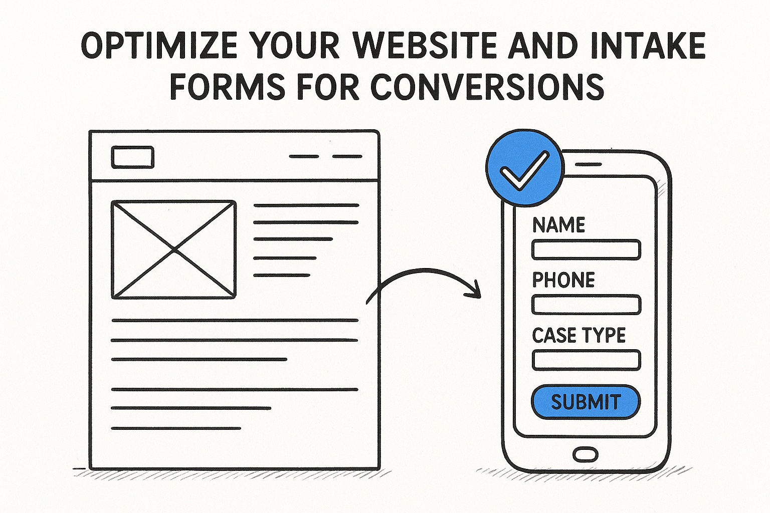 9. Optimize your website and intake forms for conversions