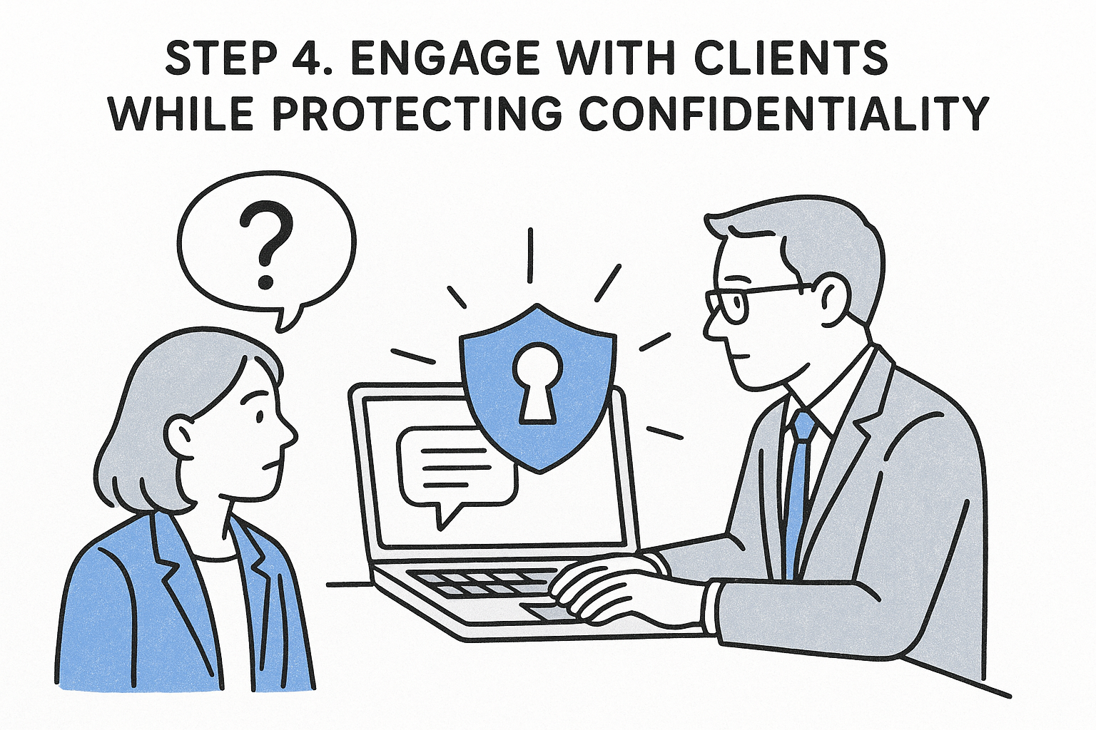 Step 4. Engage with clients while protecting confidentiality