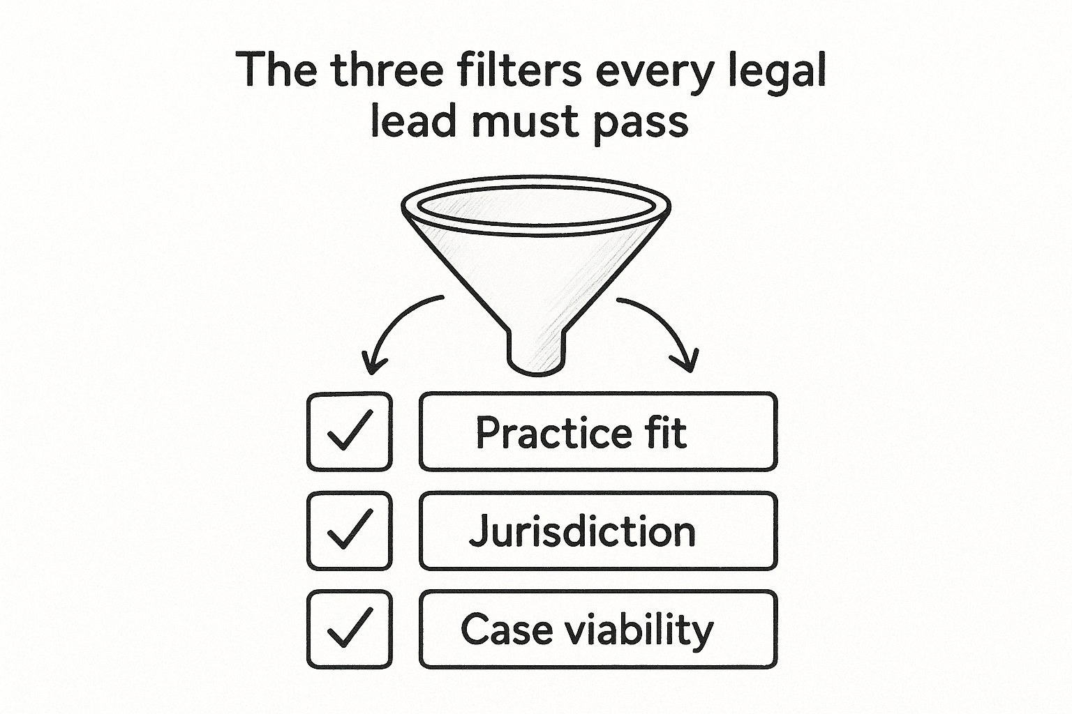 The three filters every legal lead must pass
