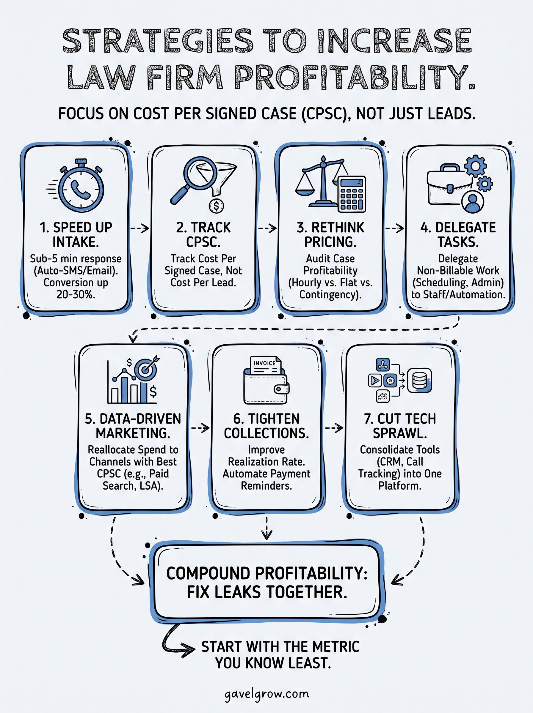 increase profitability lawyers infographic