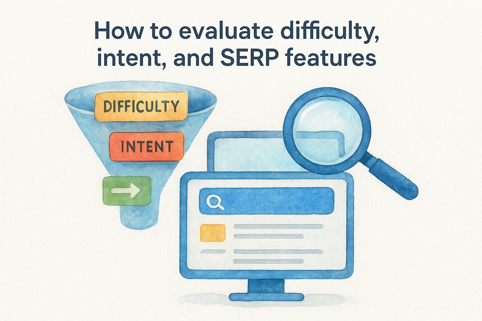 How to evaluate difficulty, intent, and SERP features