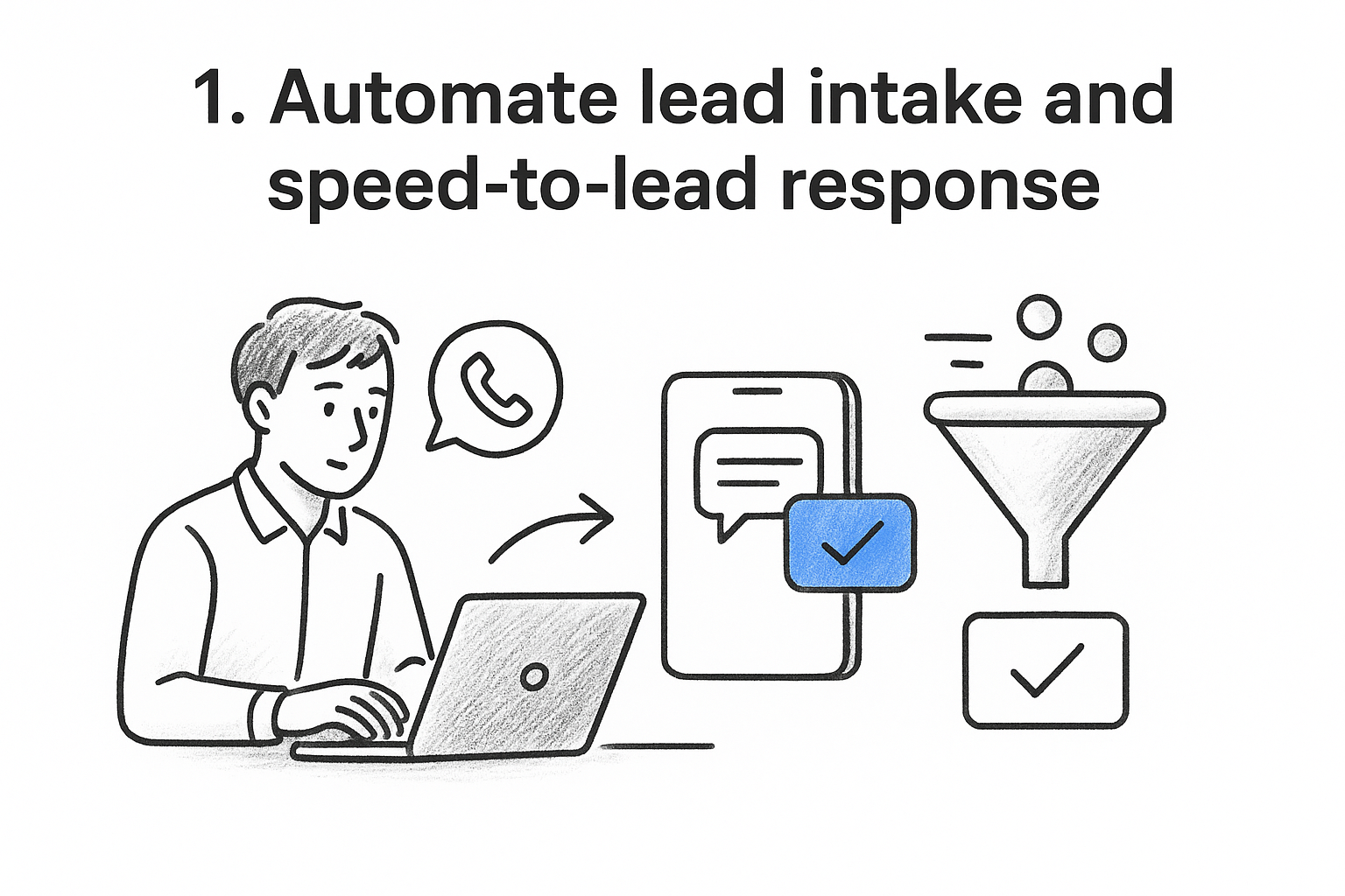 1. Automate lead intake and speed-to-lead response