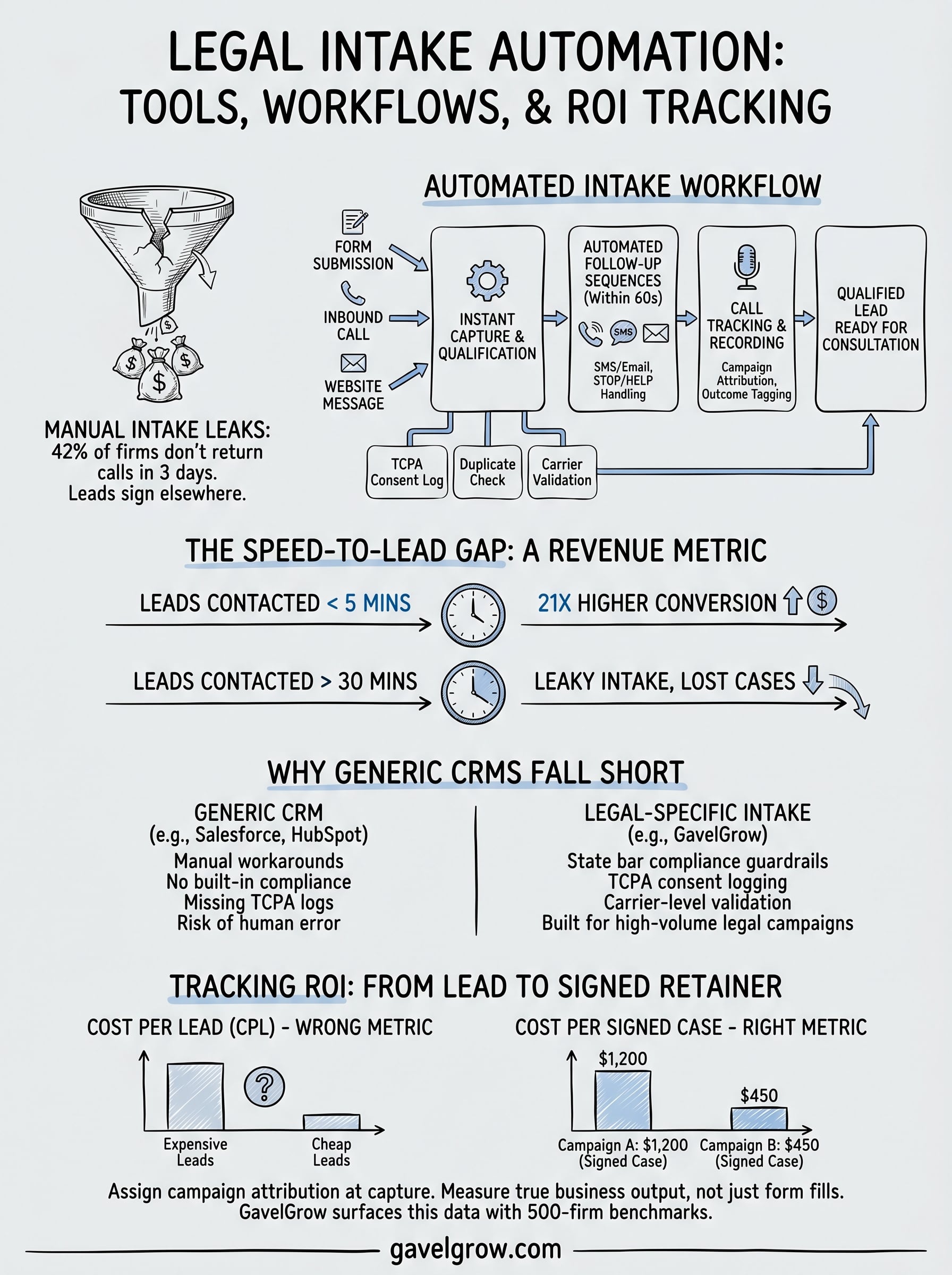 legal intake automation infographic