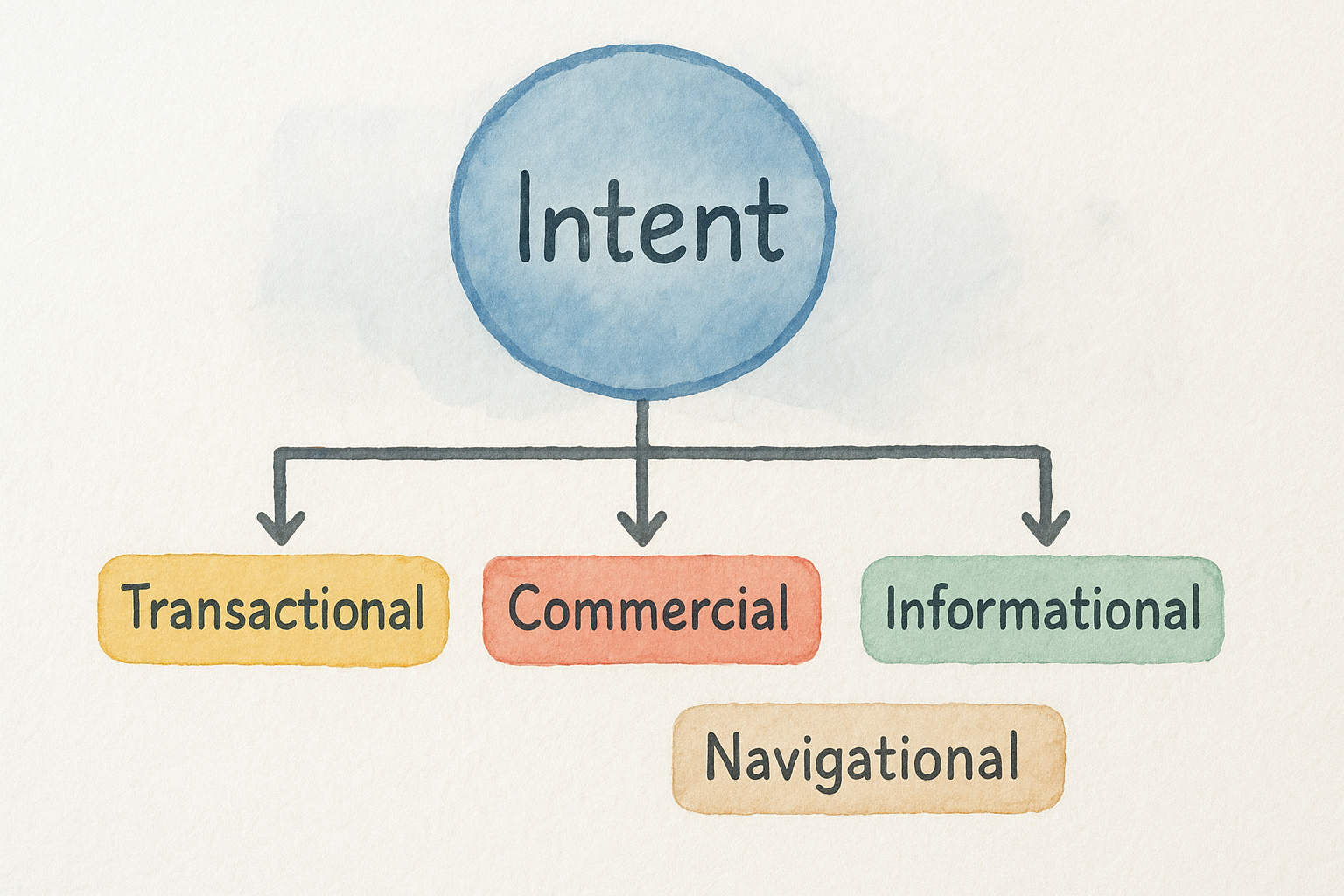 Match the query to one of four intent categories