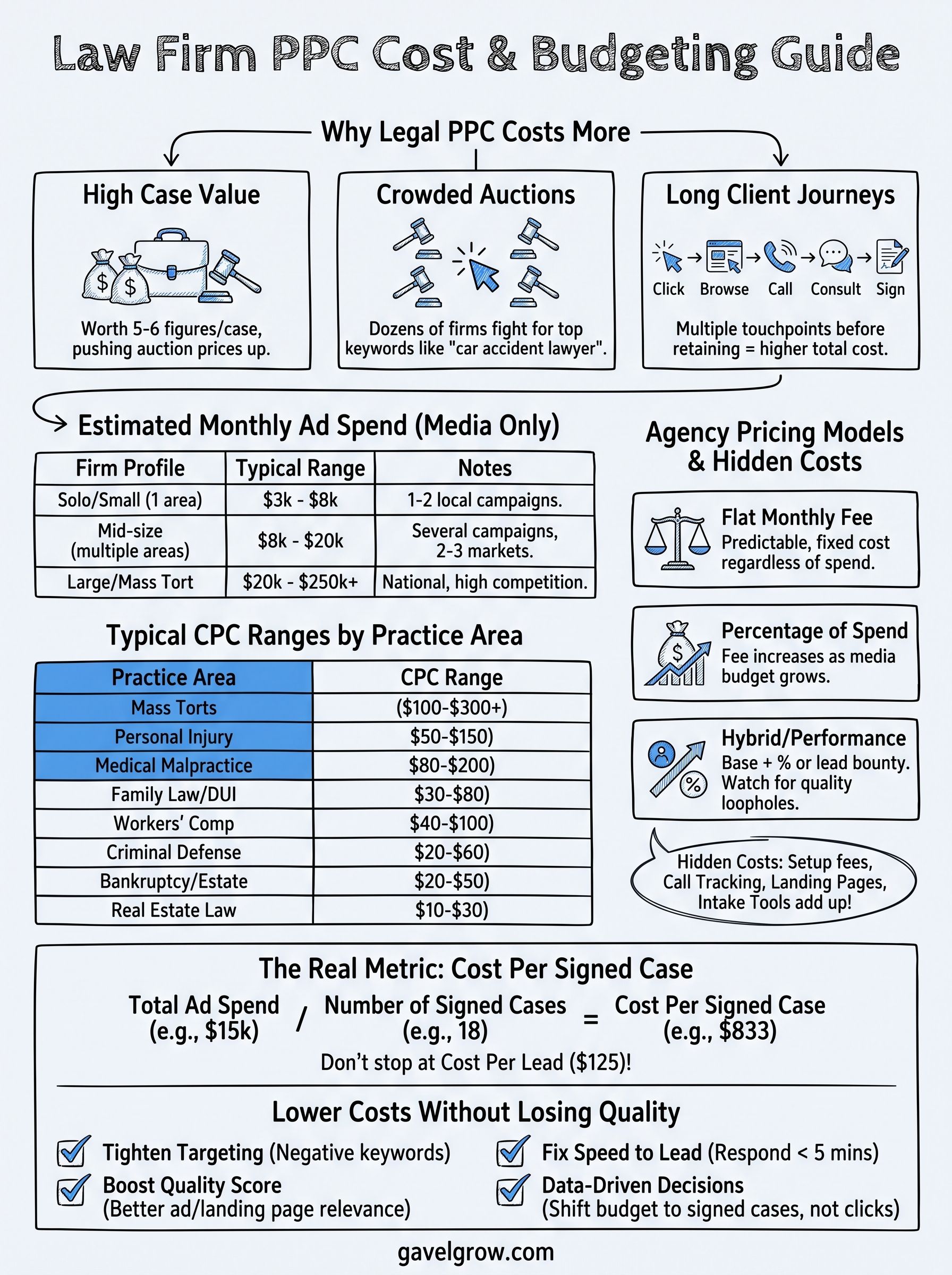 law firm ppc cost infographic