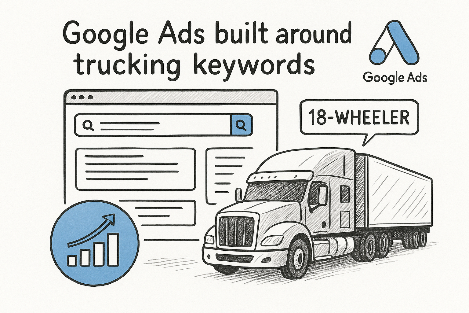 3. Google Ads built around trucking keywords