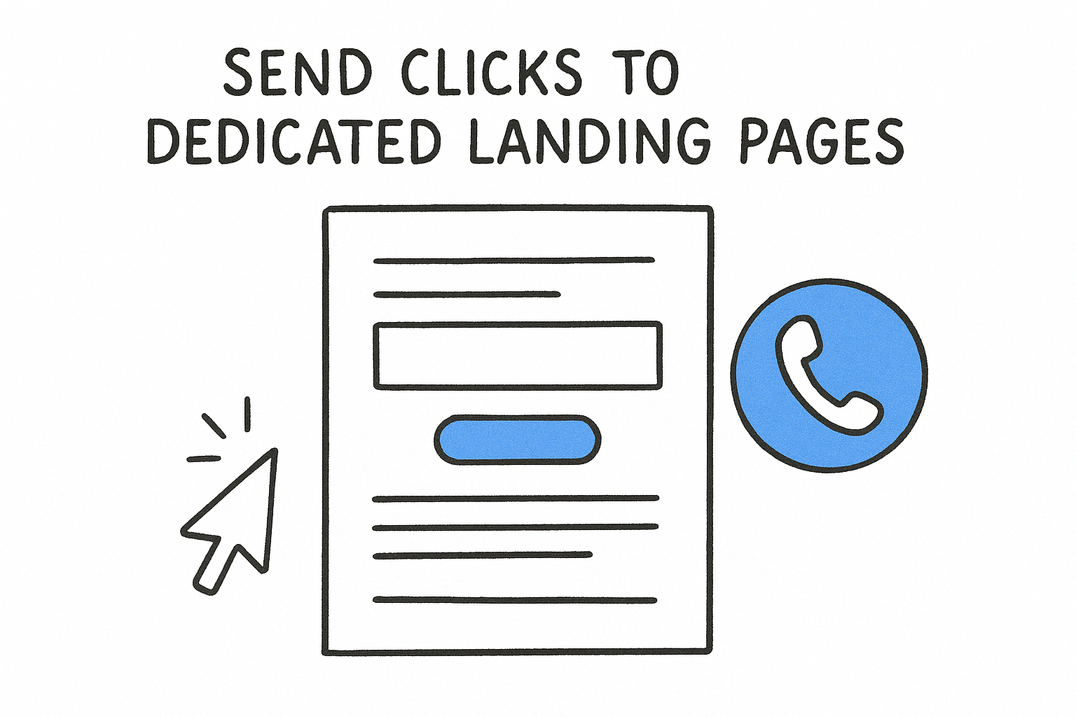 5. Send clicks to dedicated landing pages
