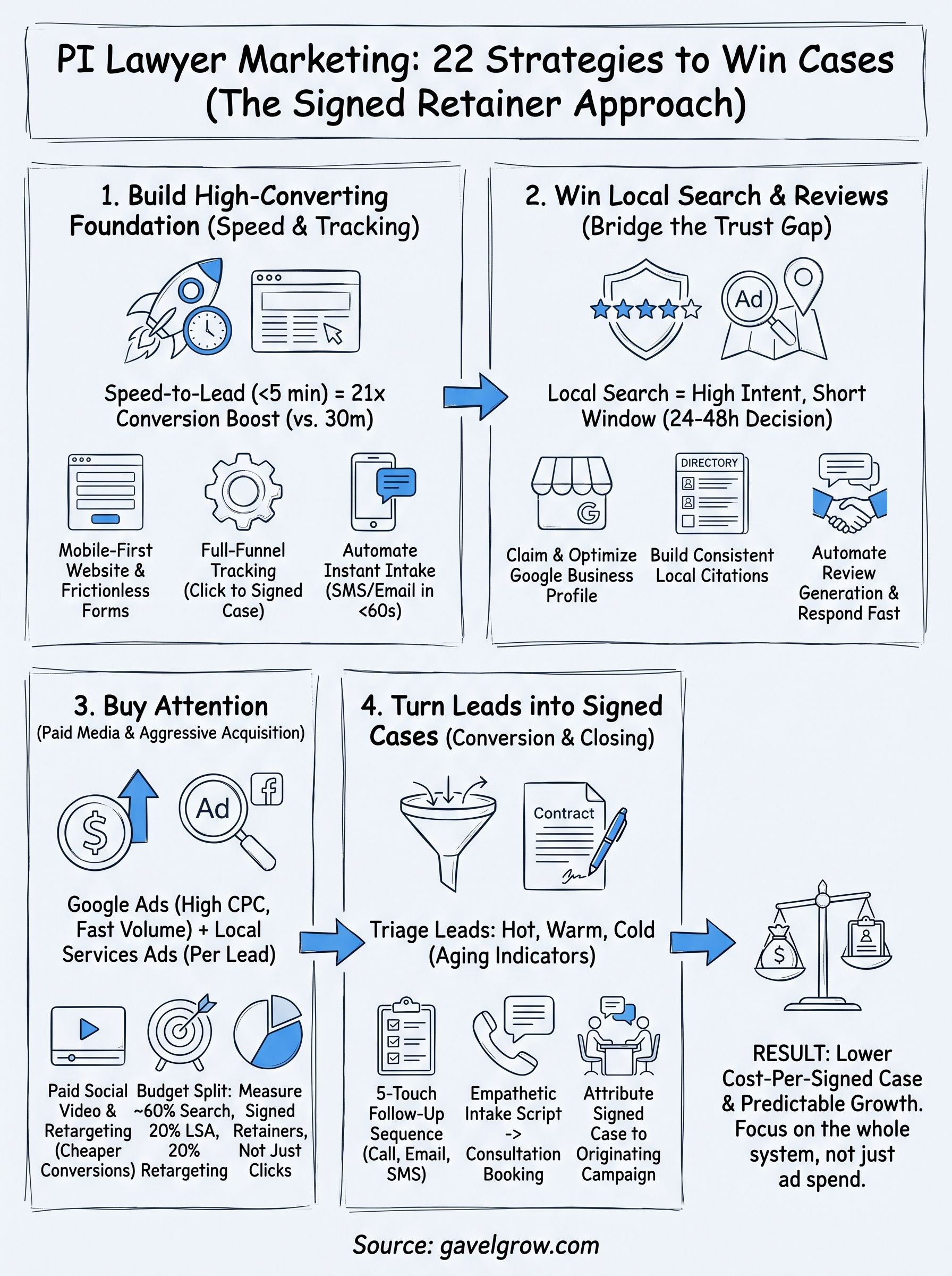 personal injury lawyer marketing infographic