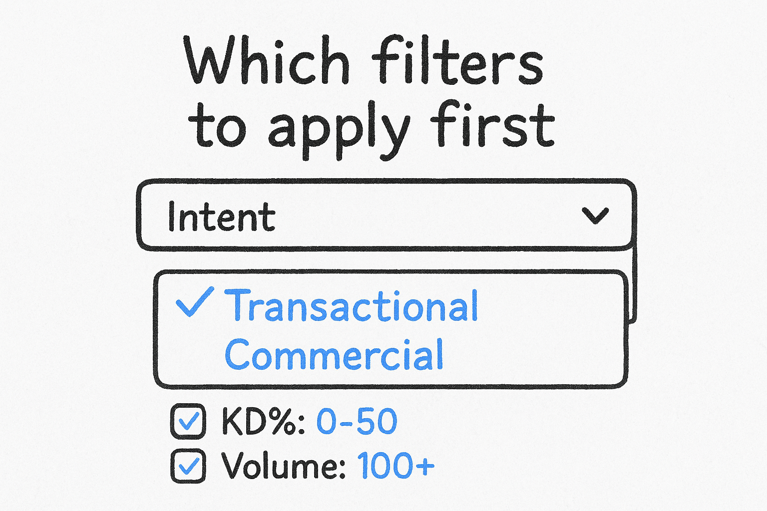 Which filters to apply first