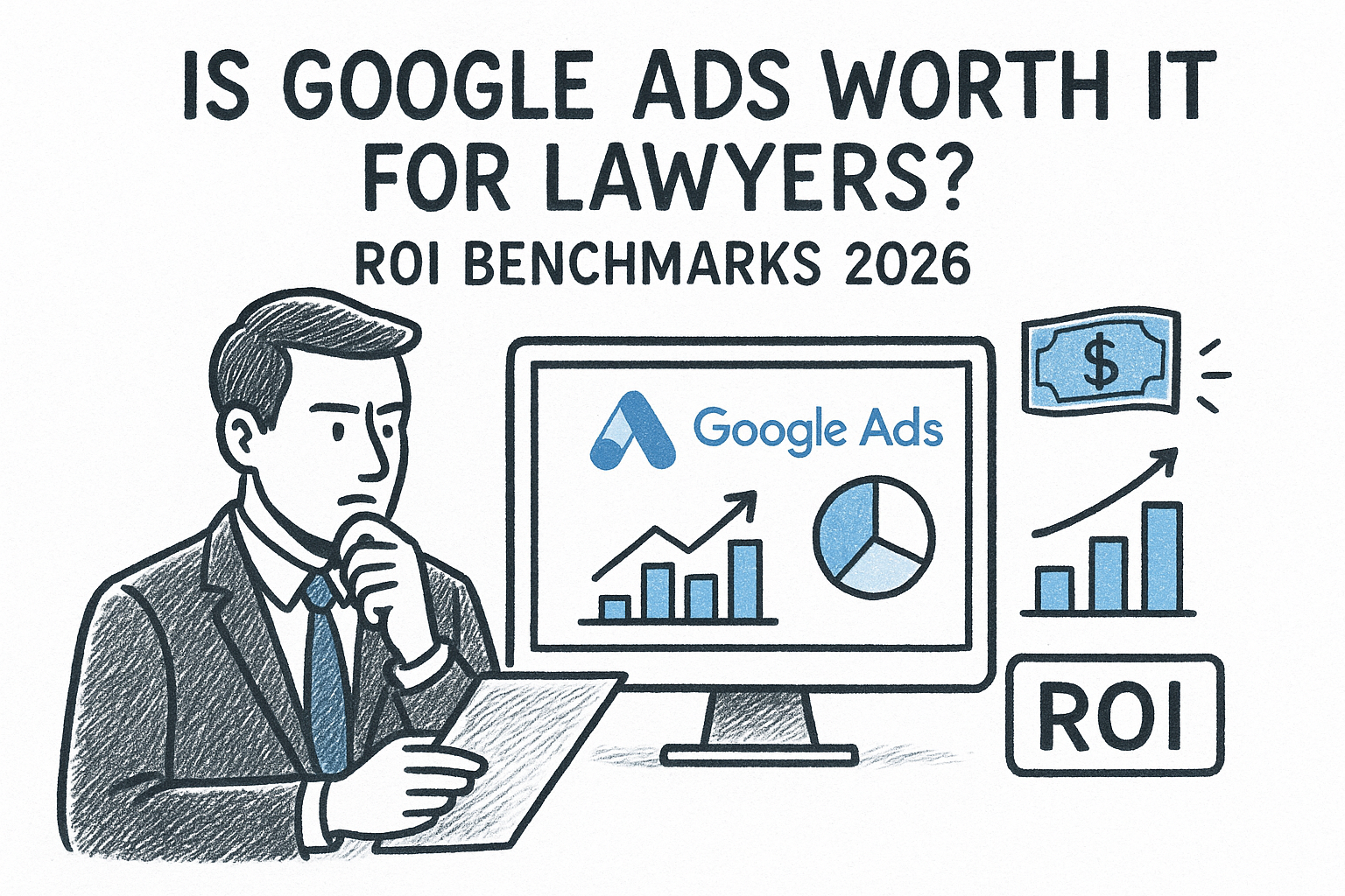 Is Google Ads Worth It for Lawyers? ROI Benchmarks 2026 — featured image