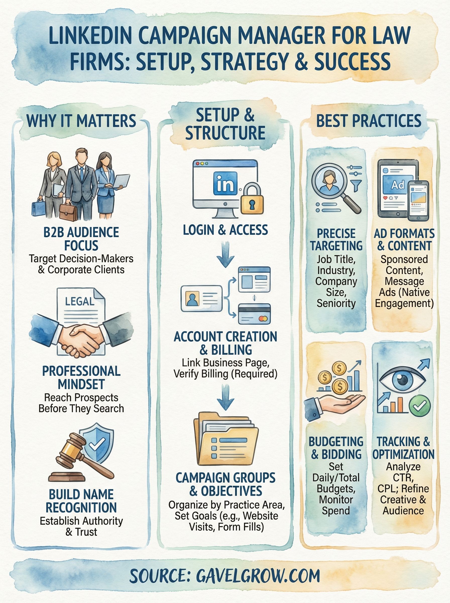 linkedin campaign manager infographic