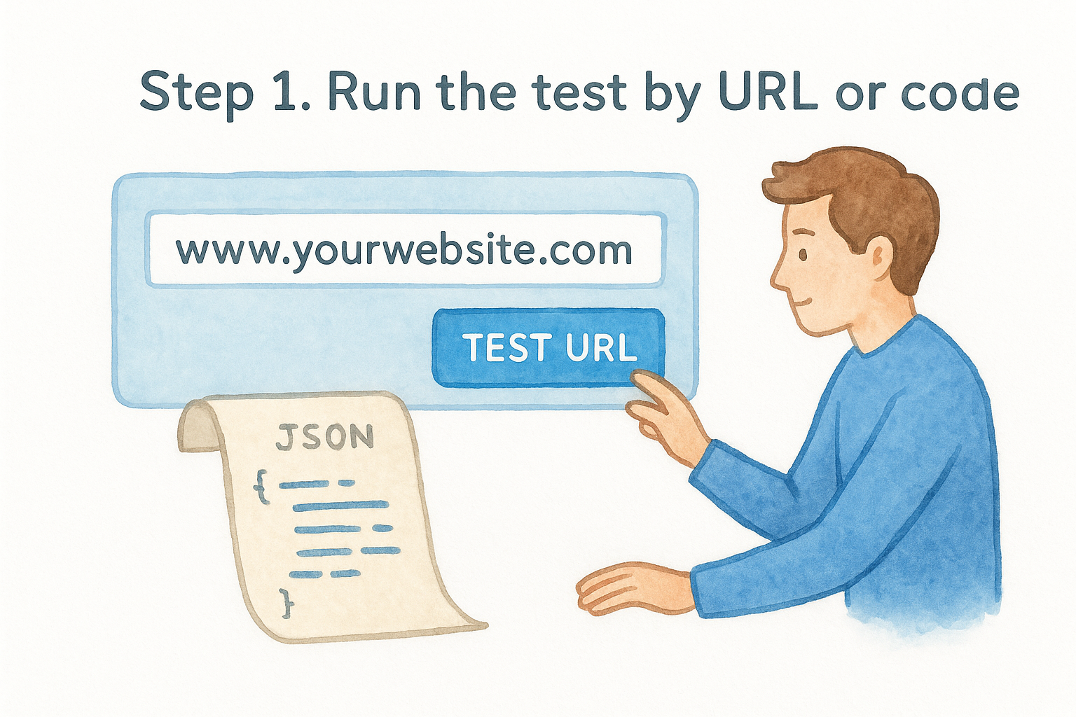 Step 1. Run the test by URL or code