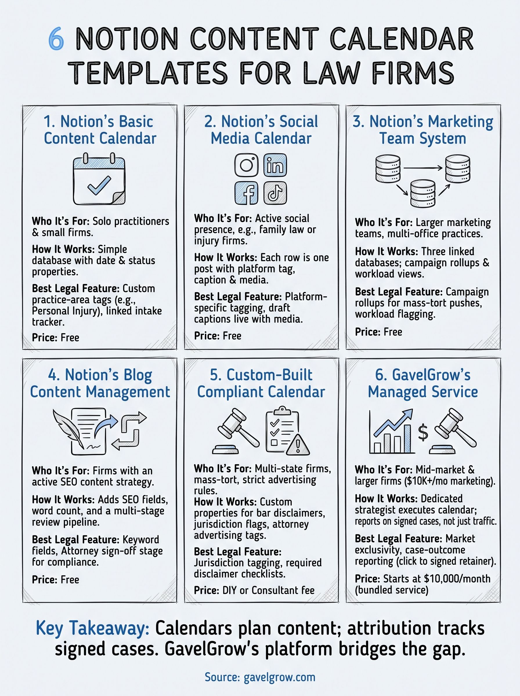 notion content calendar template infographic