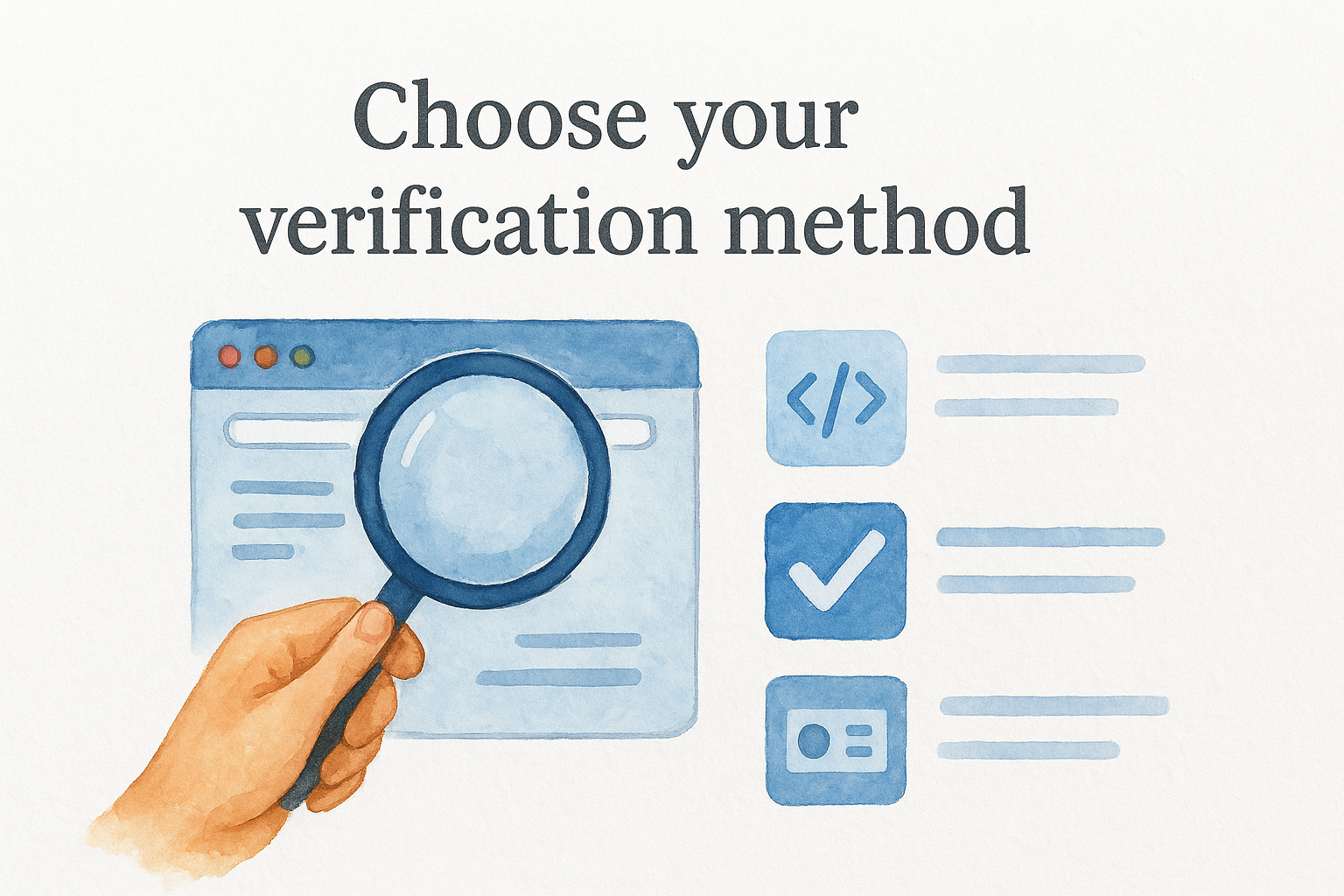 Choose your verification method