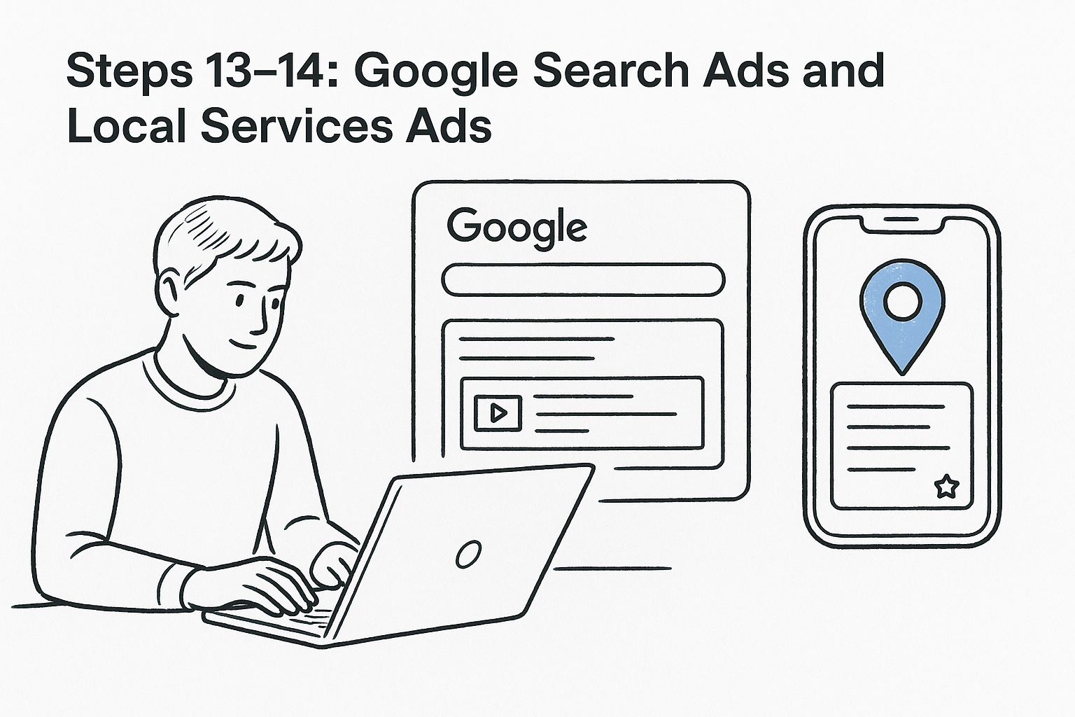 Steps 13–14: Google Search Ads and Local Services Ads