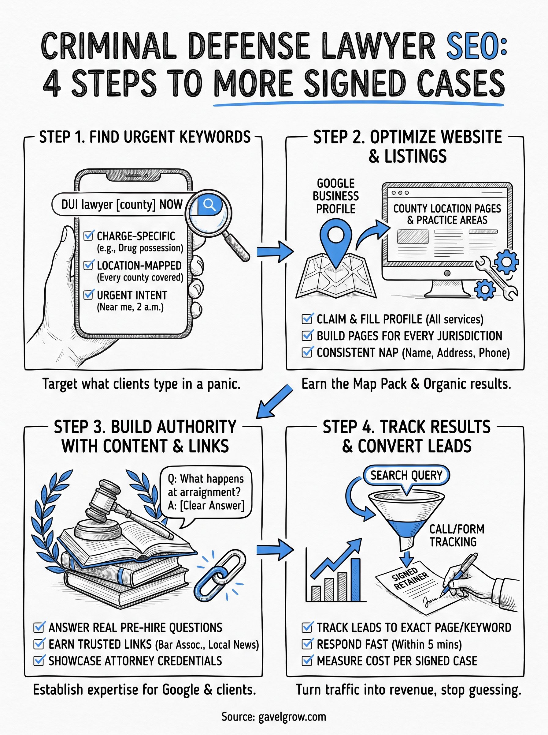 seo for criminal defense lawyers infographic