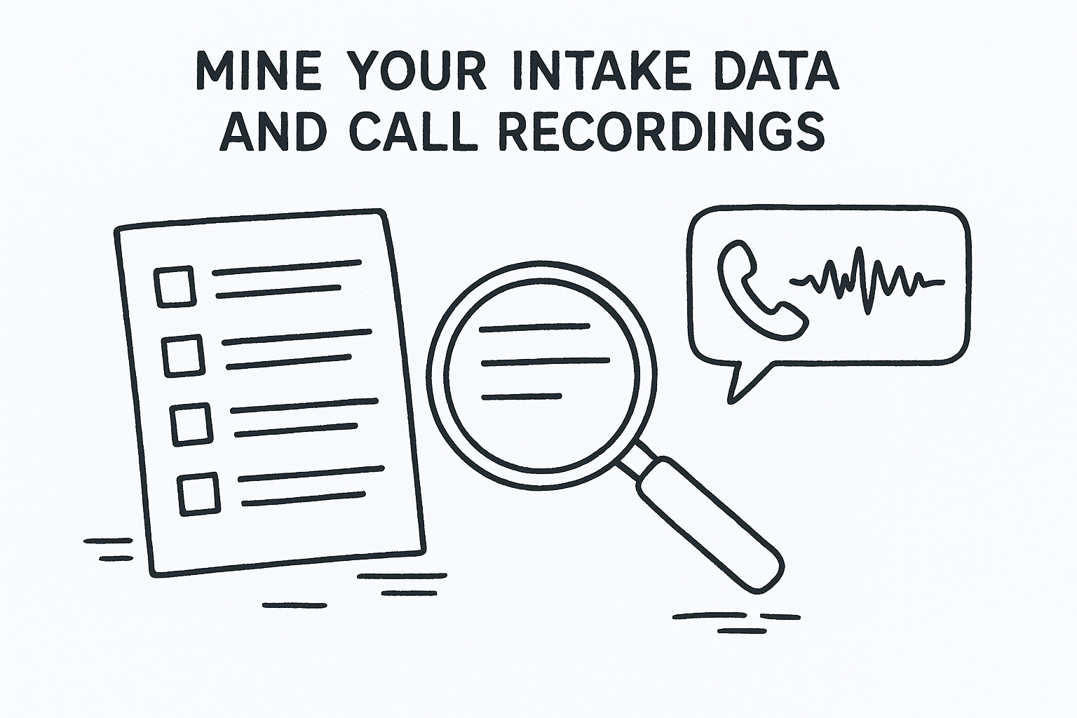 Mine your intake data and call recordings