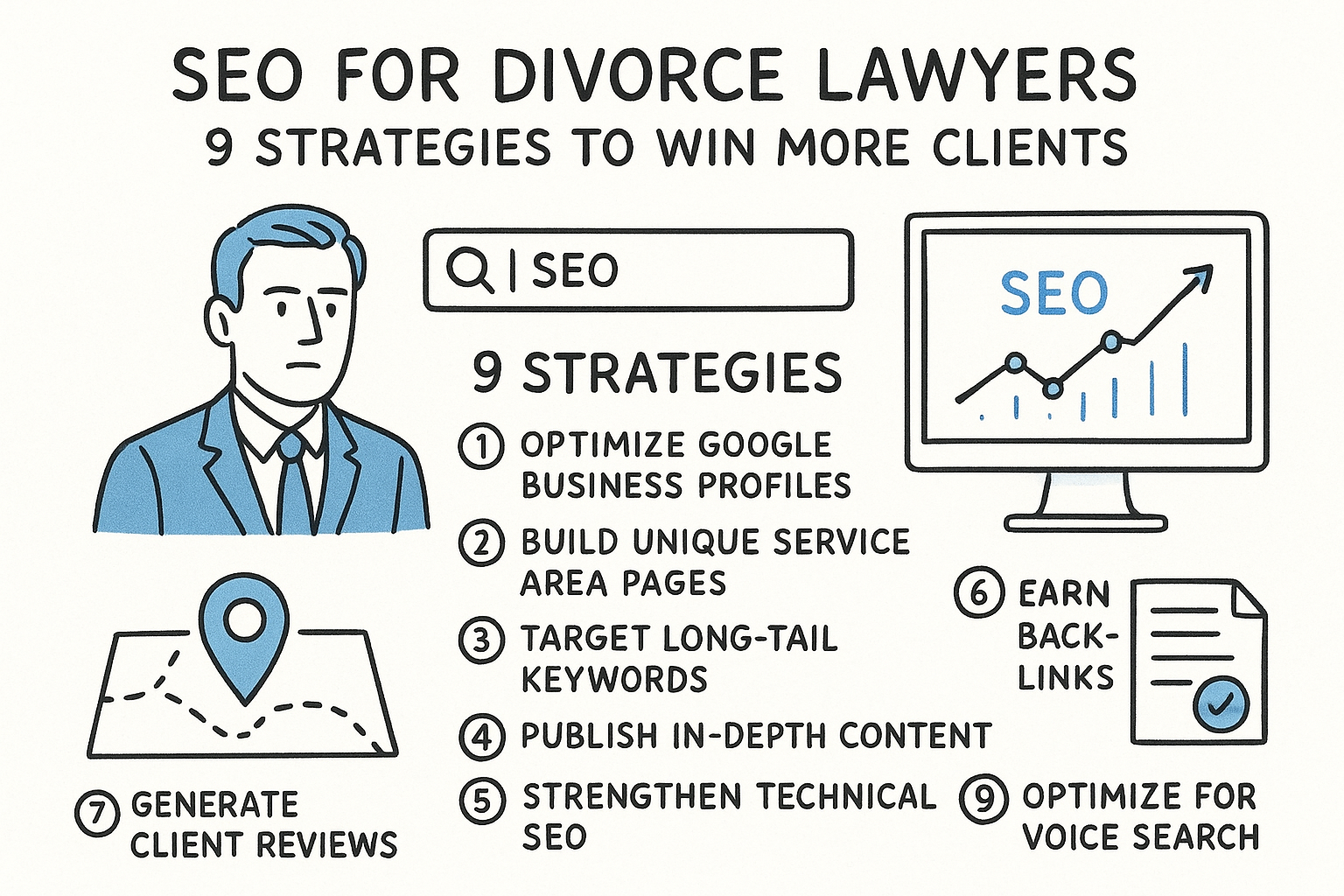 SEO for Divorce Lawyers: 9 Strategies to Win More Clients — featured image