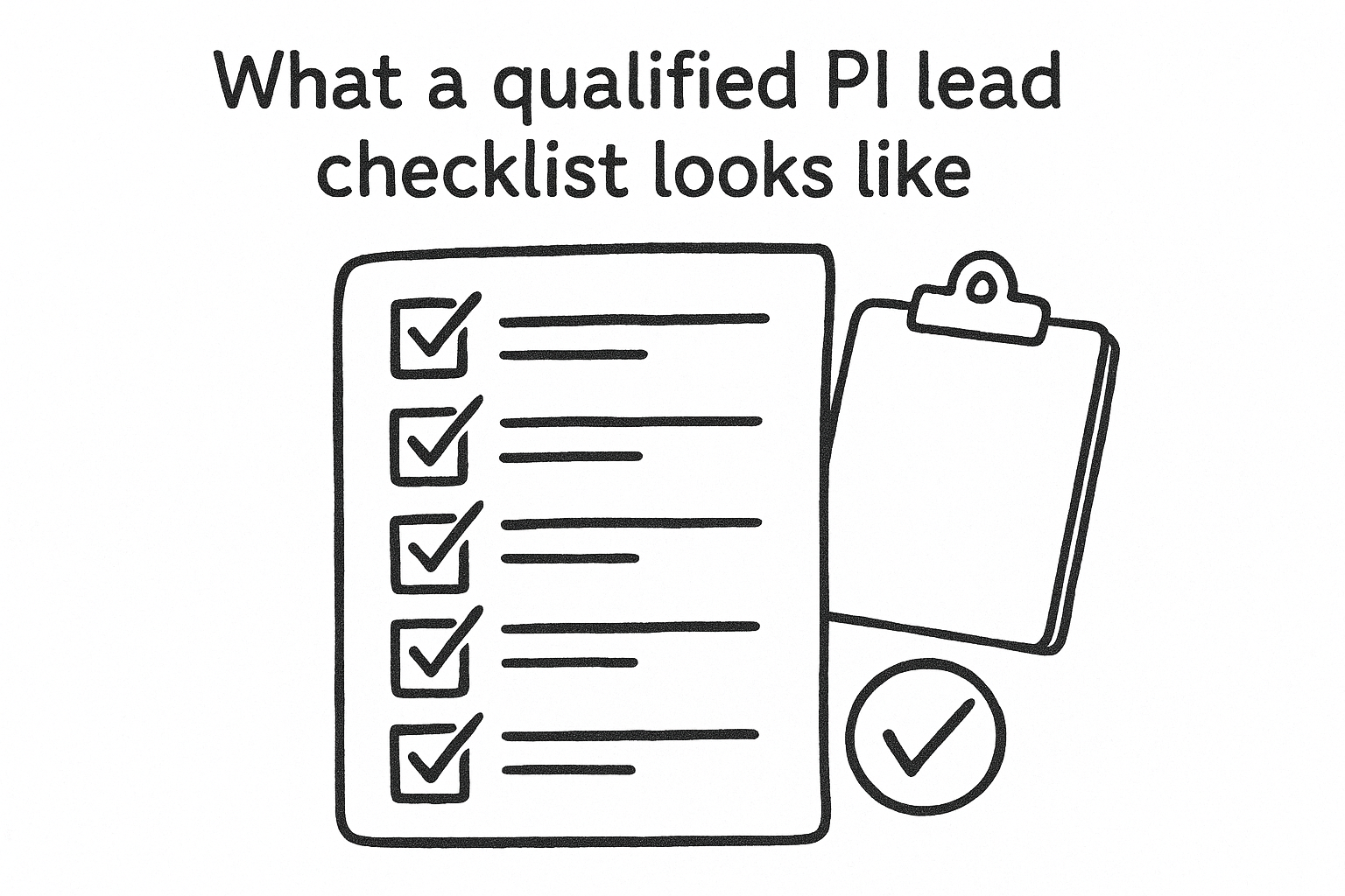 What a qualified PI lead checklist looks like