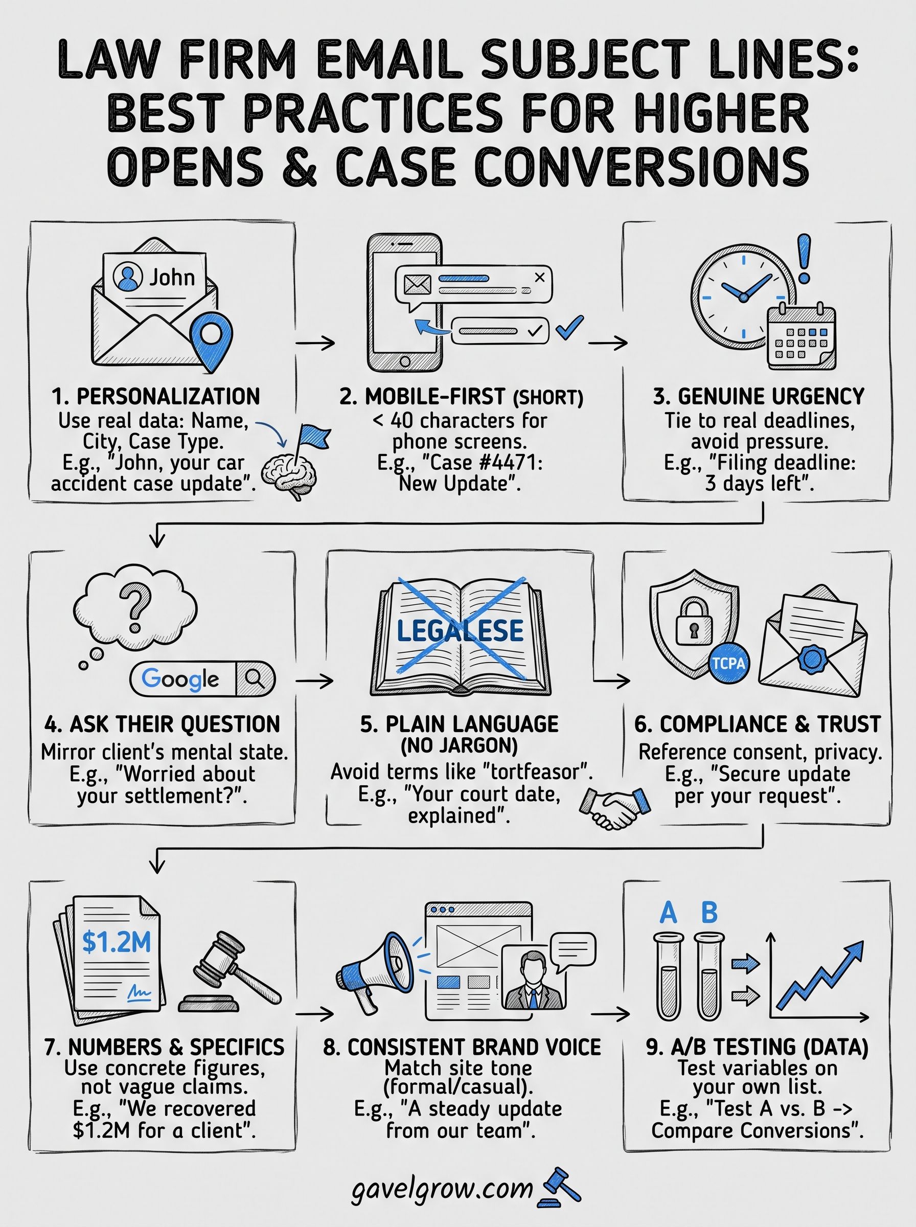 email subject line best practices infographic