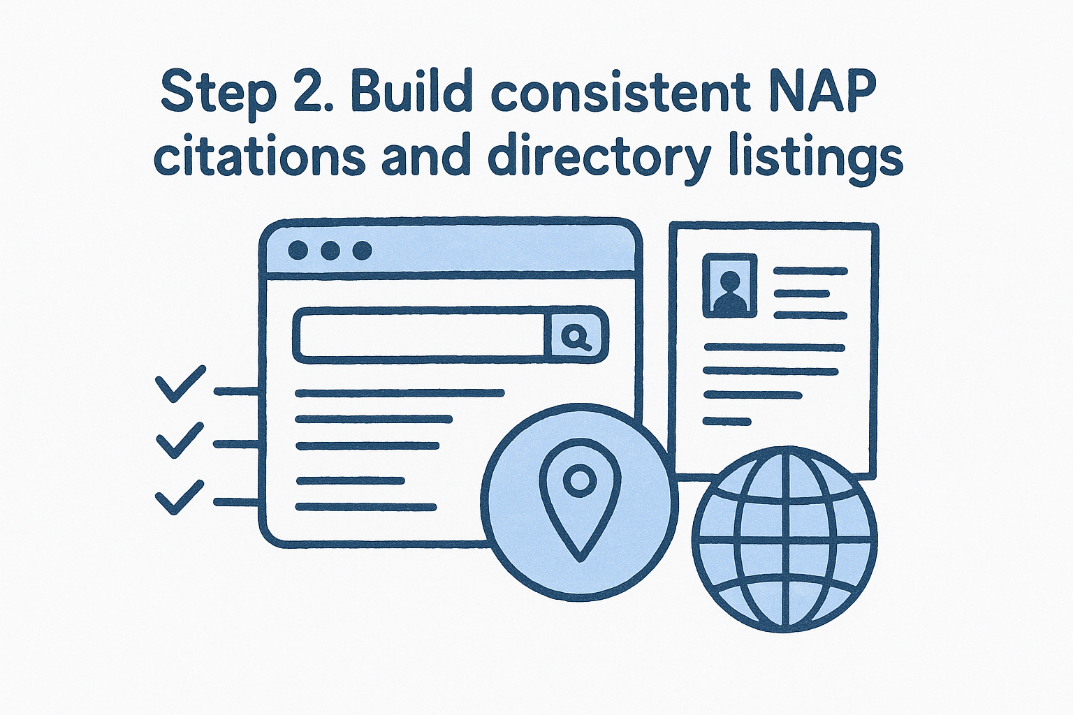 Step 2. Build consistent NAP citations and directory listings