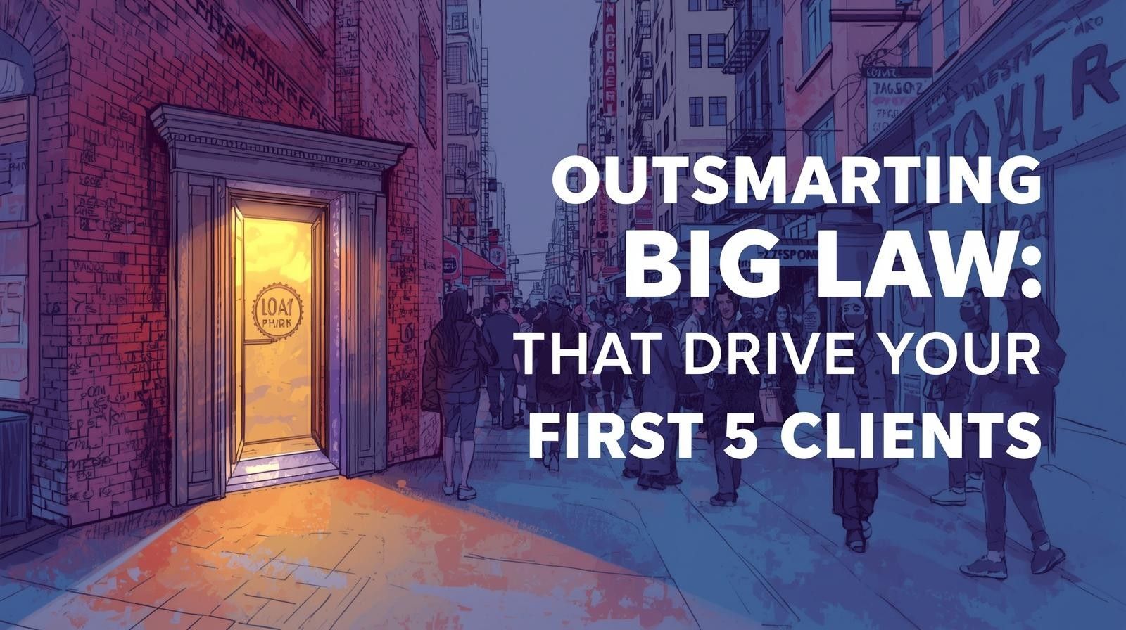 Outsmarting Big Law: Marketing That Drives Your First 5 Clients — featured image for GavelGrow blog article