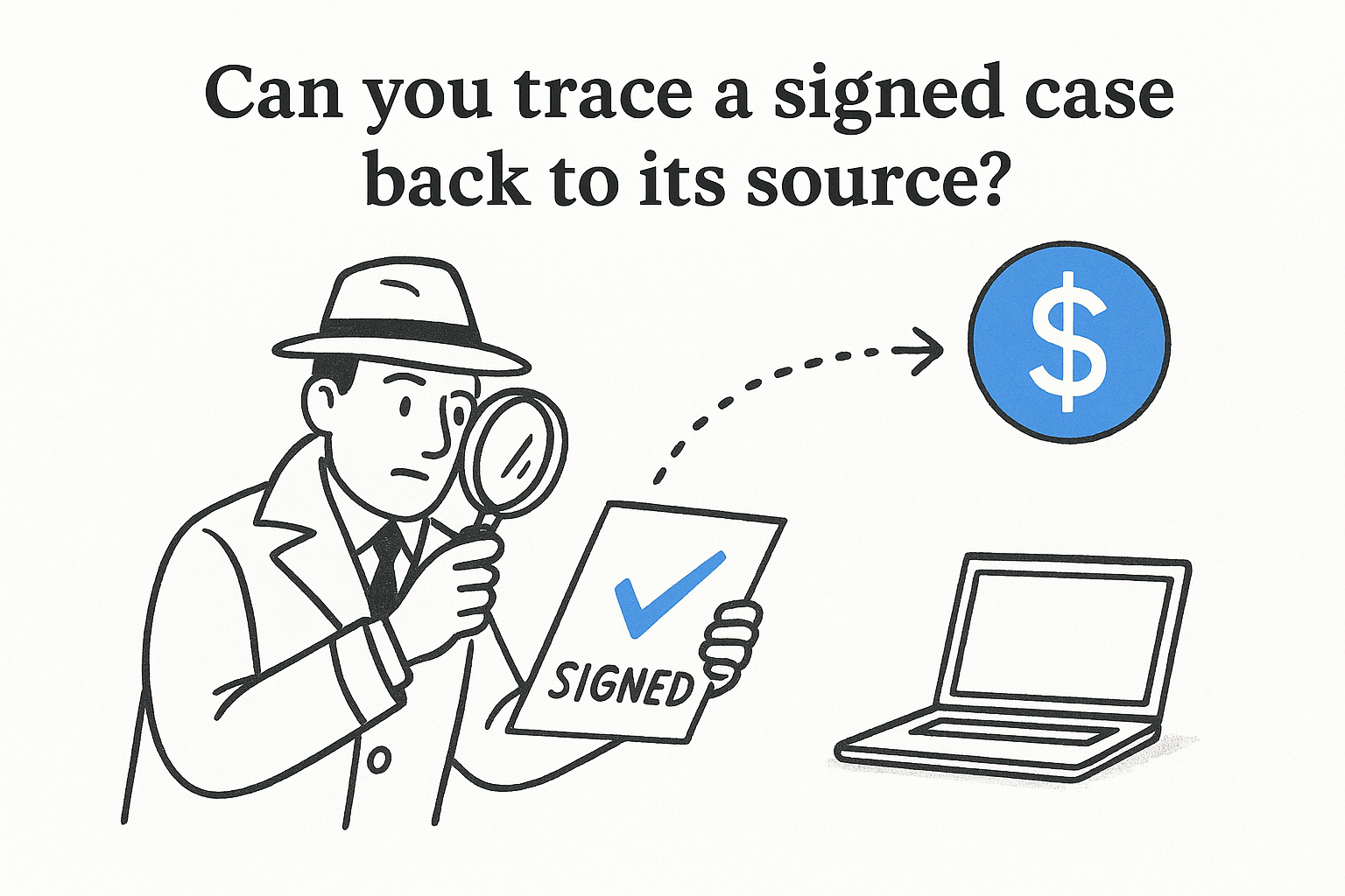 3. Can you trace a signed case back to its source?