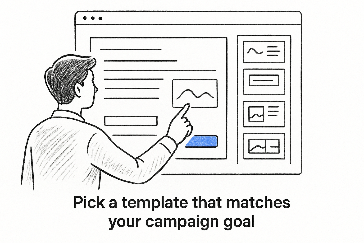 Pick a template that matches your campaign goal
