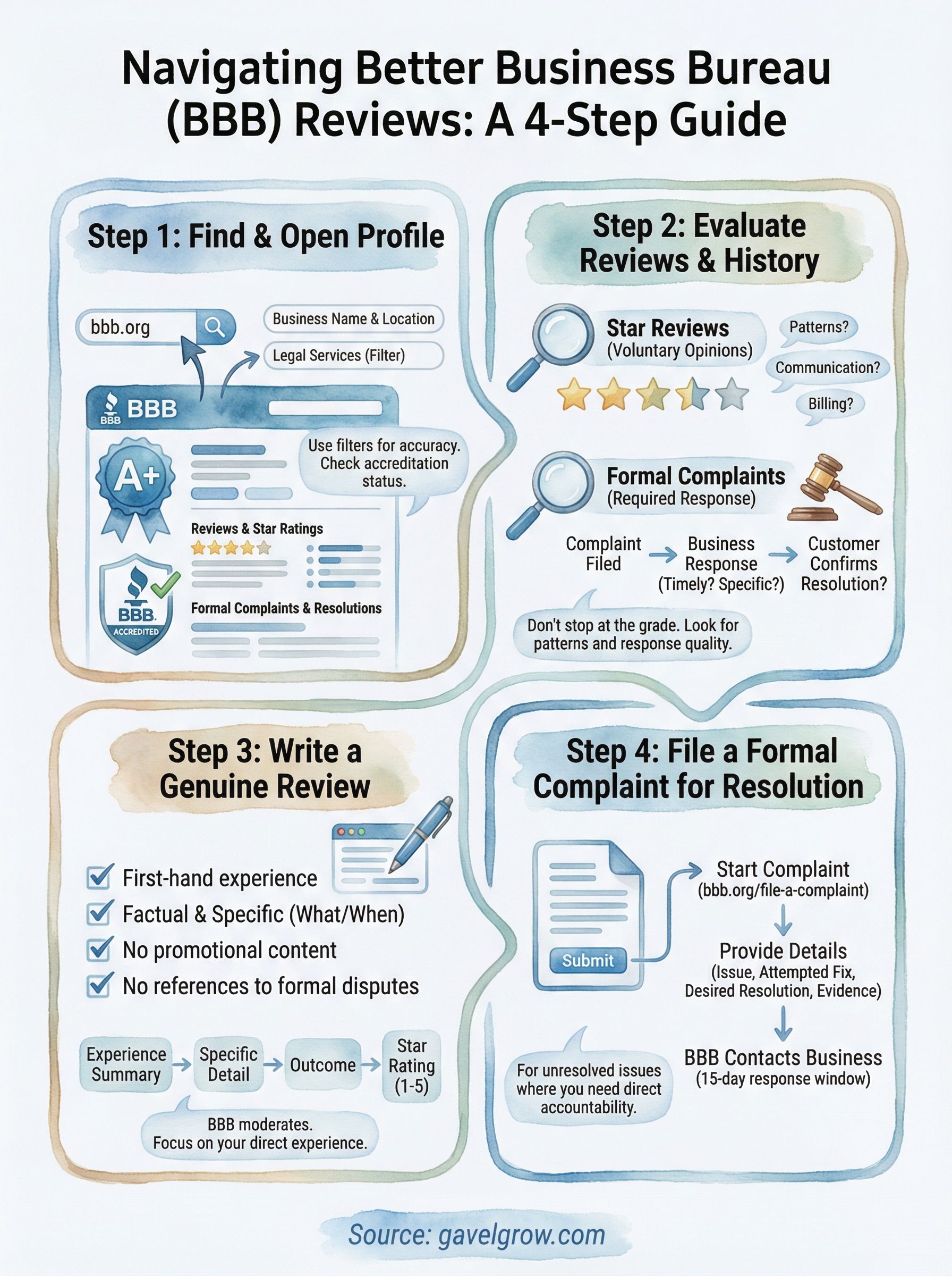 better business bureau reviews infographic